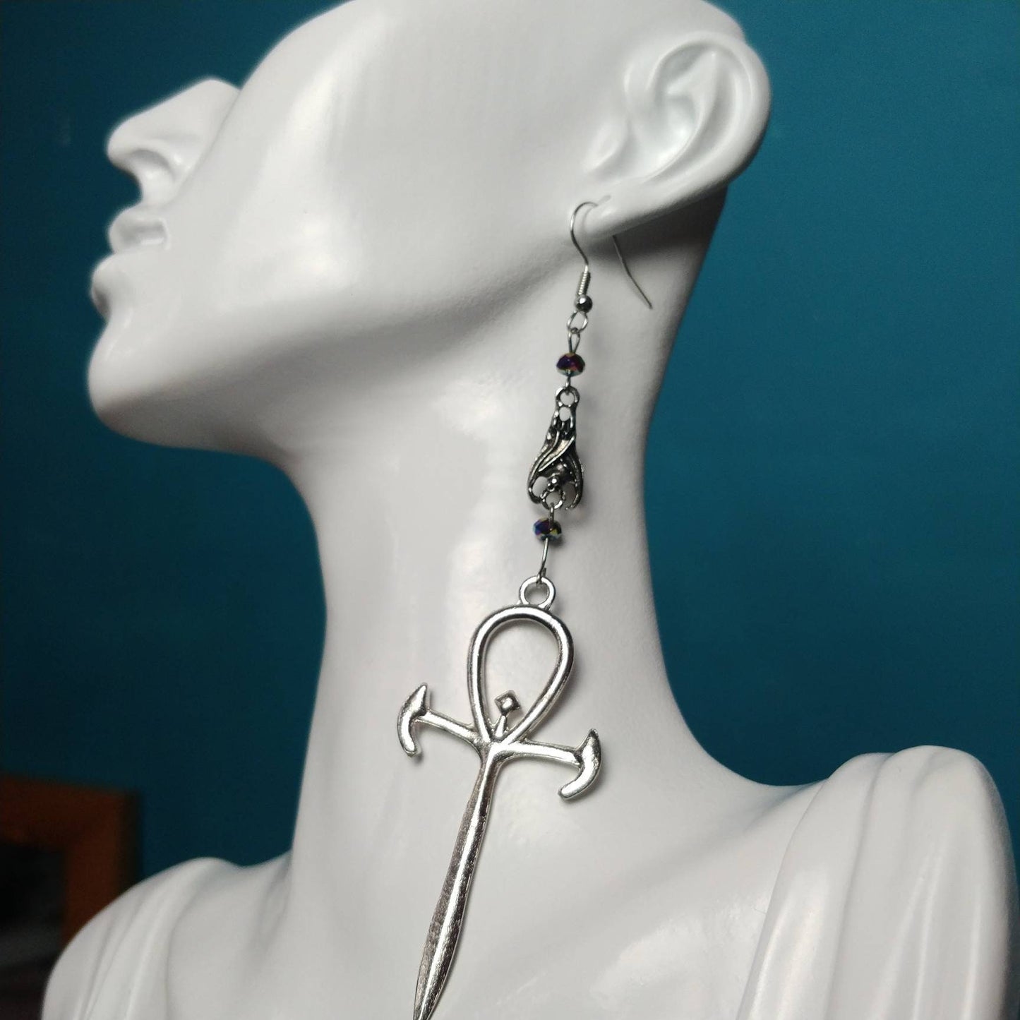 Vamp Earrings - Ankh and Bat
