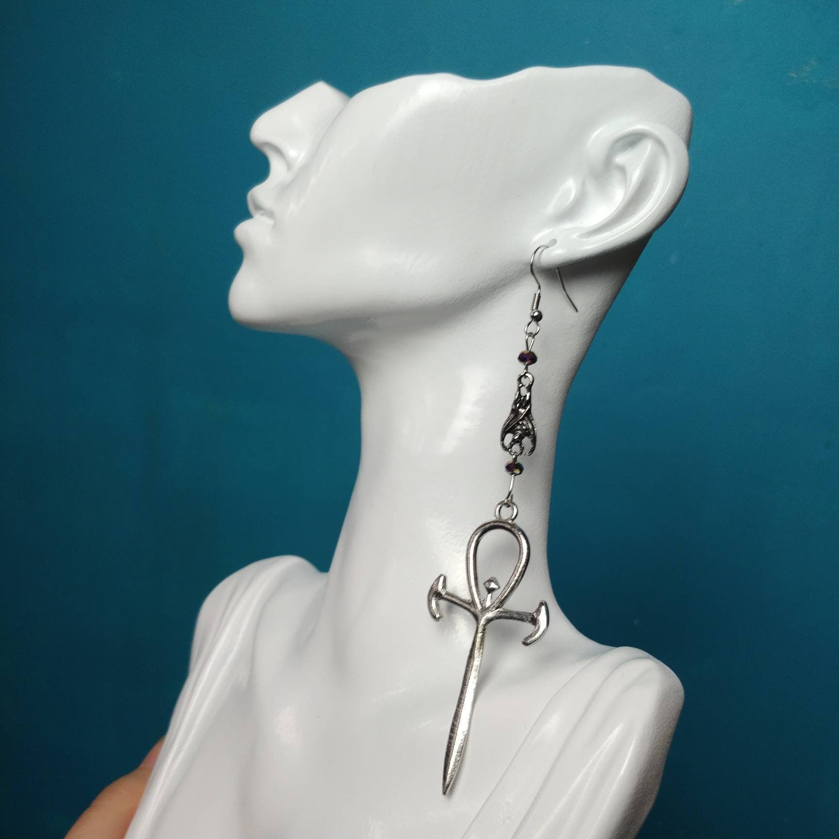 Vamp Earrings - Ankh and Bat