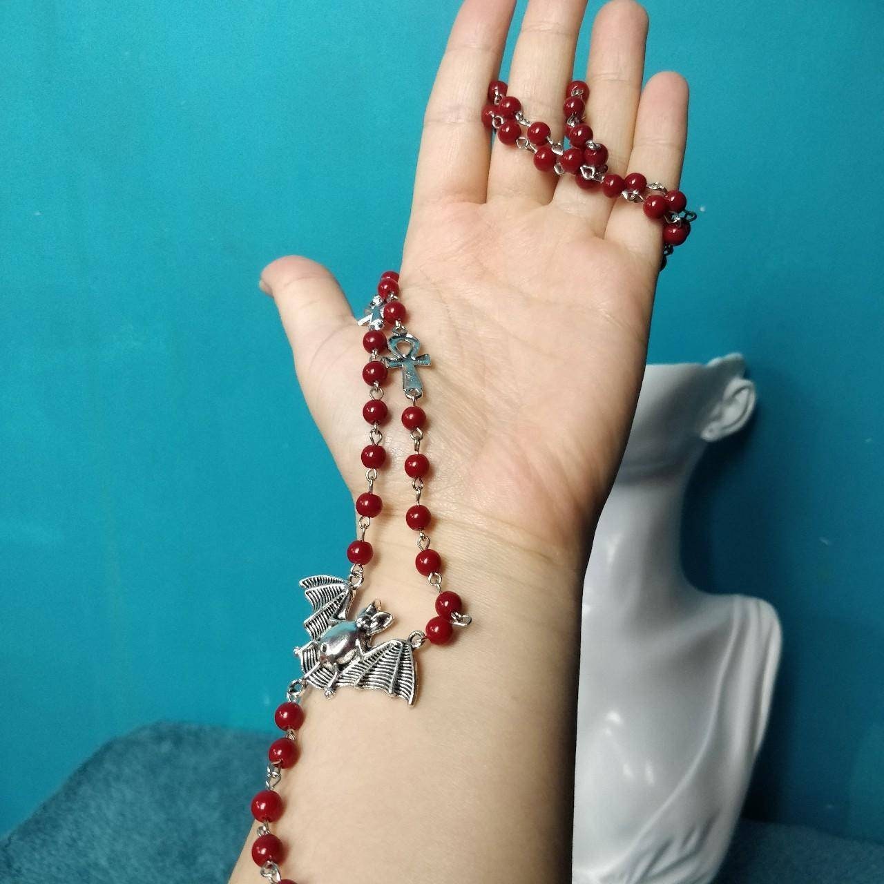 Vamp Rosary in Red