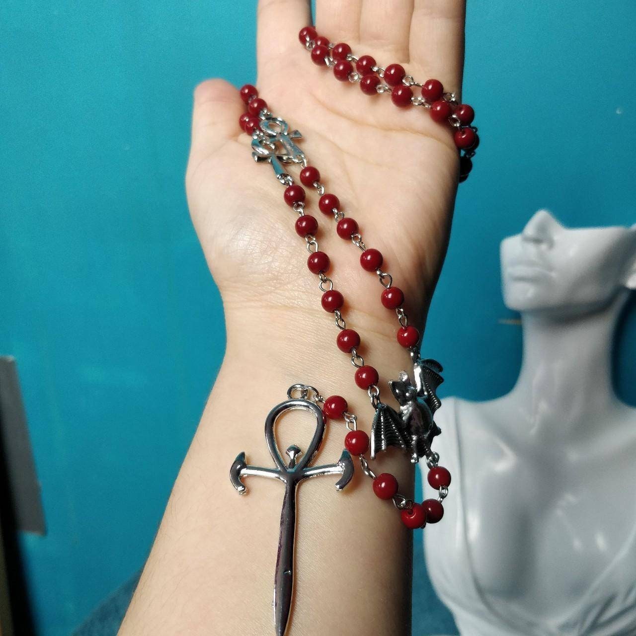 Vamp Rosary in Red