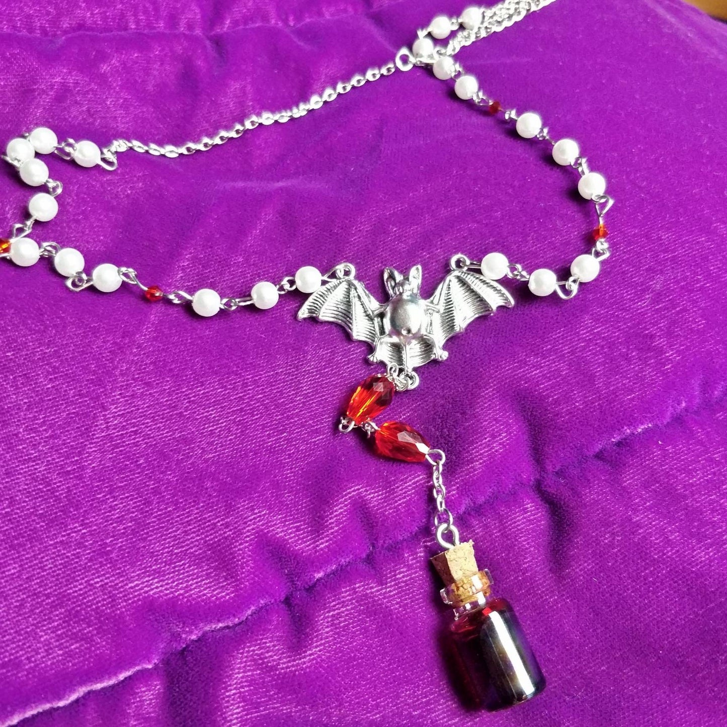 Vamp Rosary with Faux Blood vial