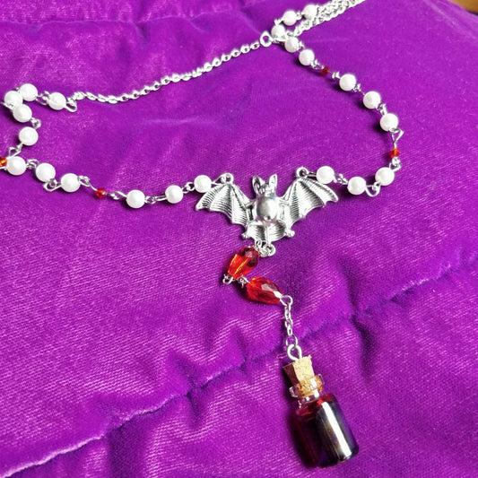 Vamp Rosary with Faux Blood vial