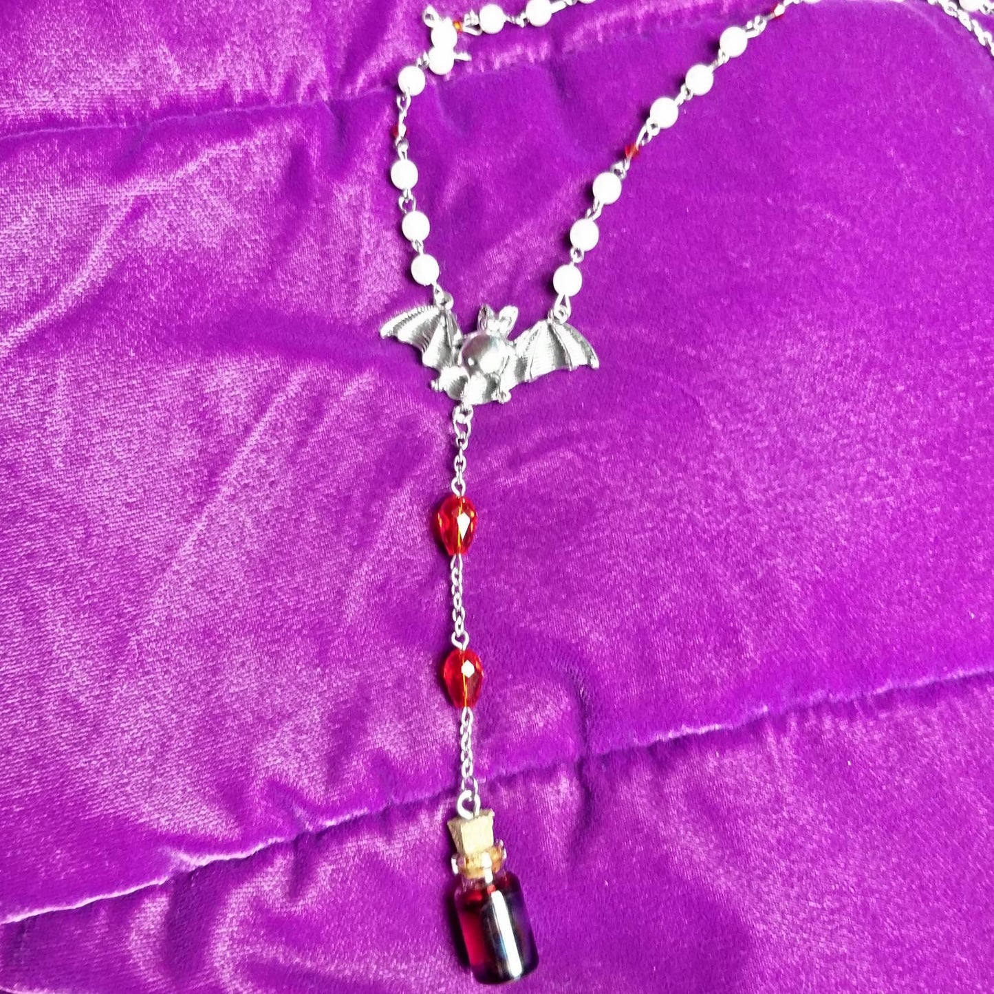 Vamp Rosary with Faux Blood vial