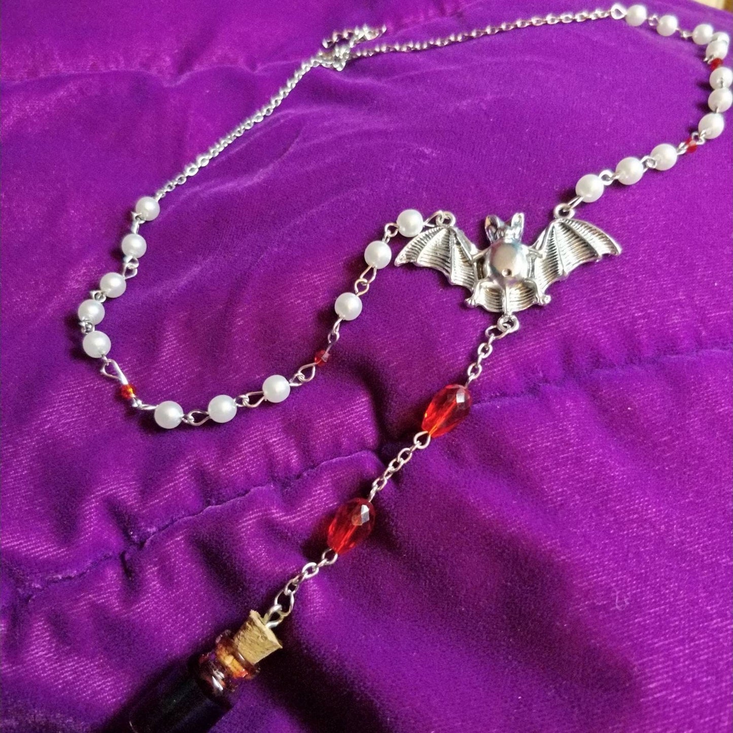Vamp Rosary with Faux Blood vial