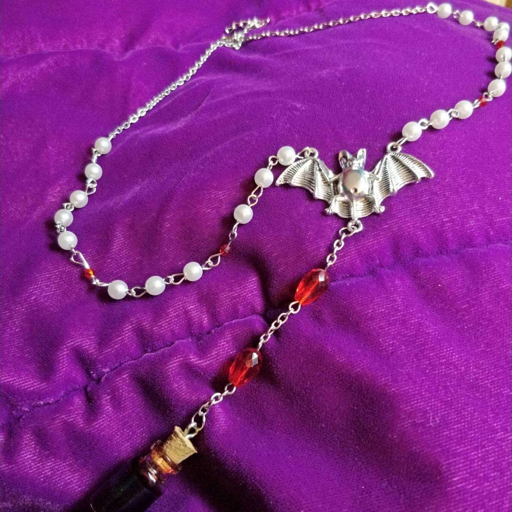 Vamp Rosary with Faux Blood vial