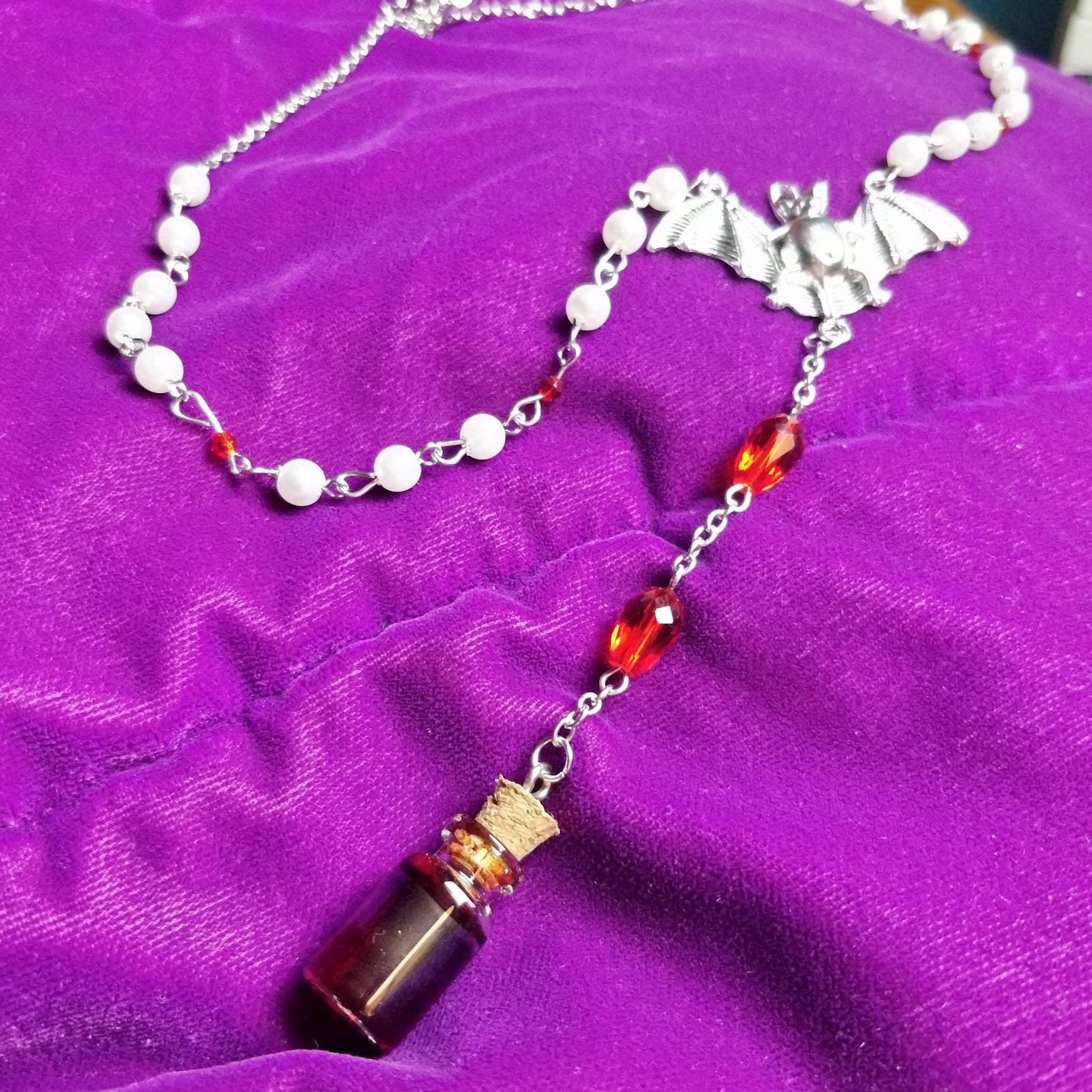Vamp Rosary with Faux Blood vial
