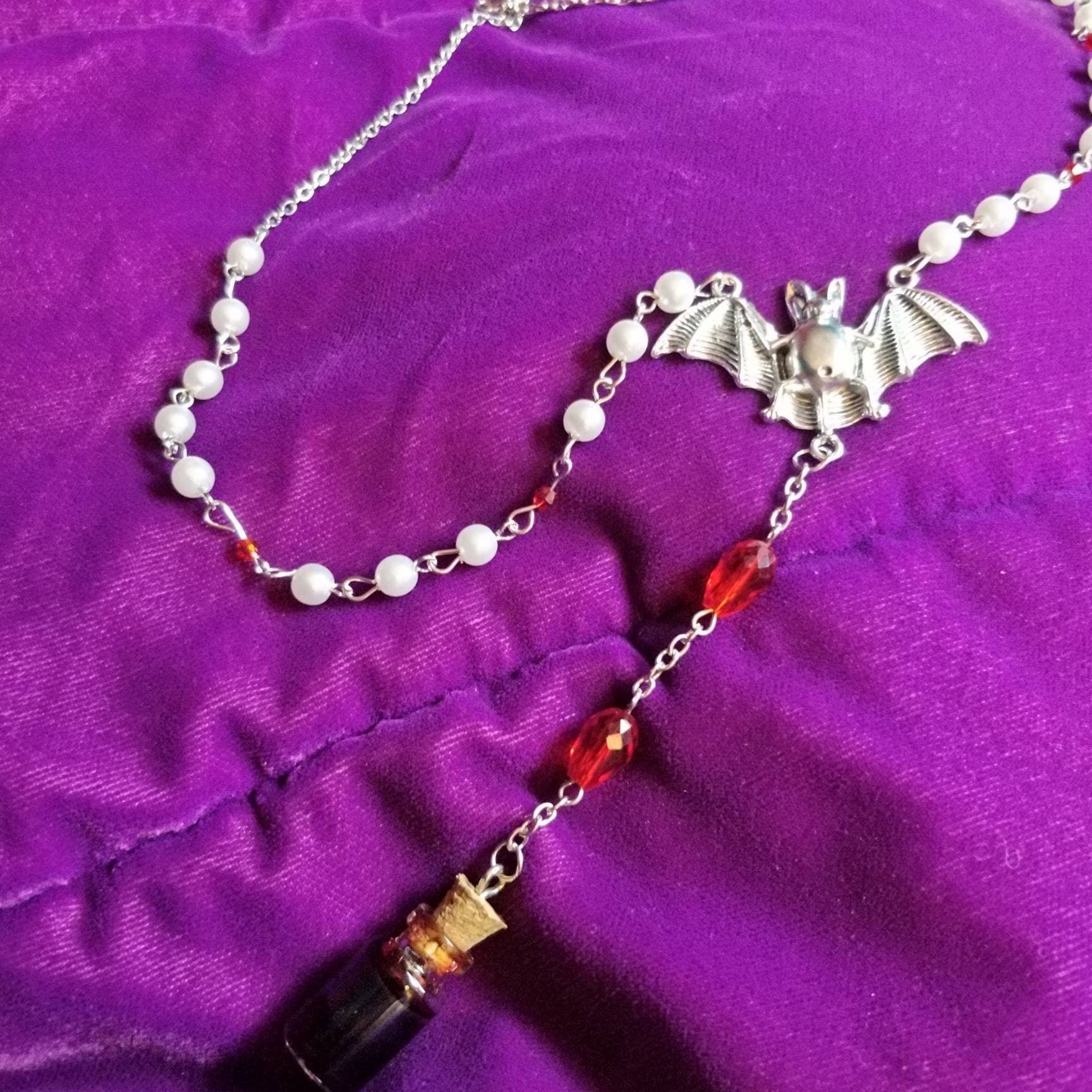 Vamp Rosary with Faux Blood vial