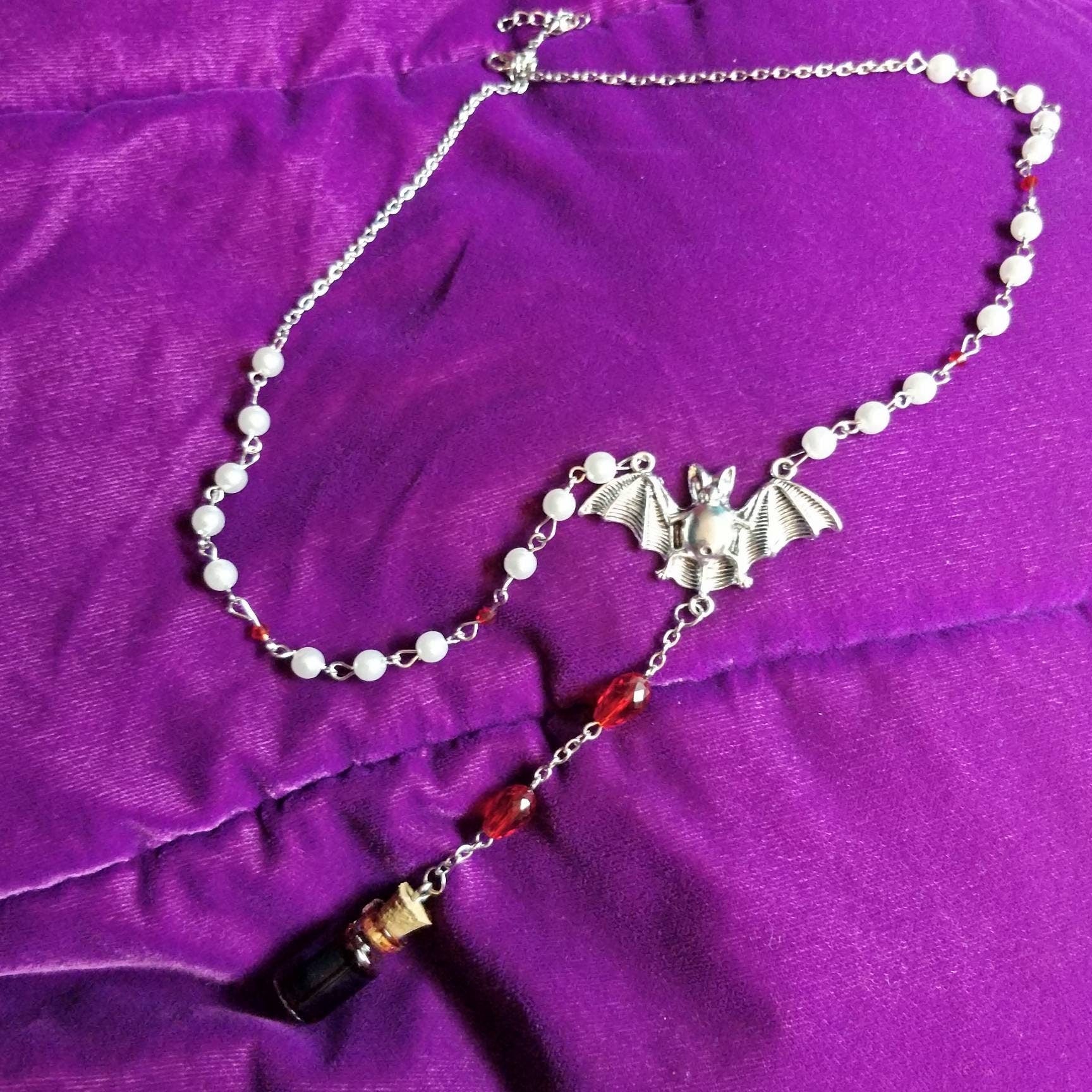 Vamp Rosary with Faux Blood vial