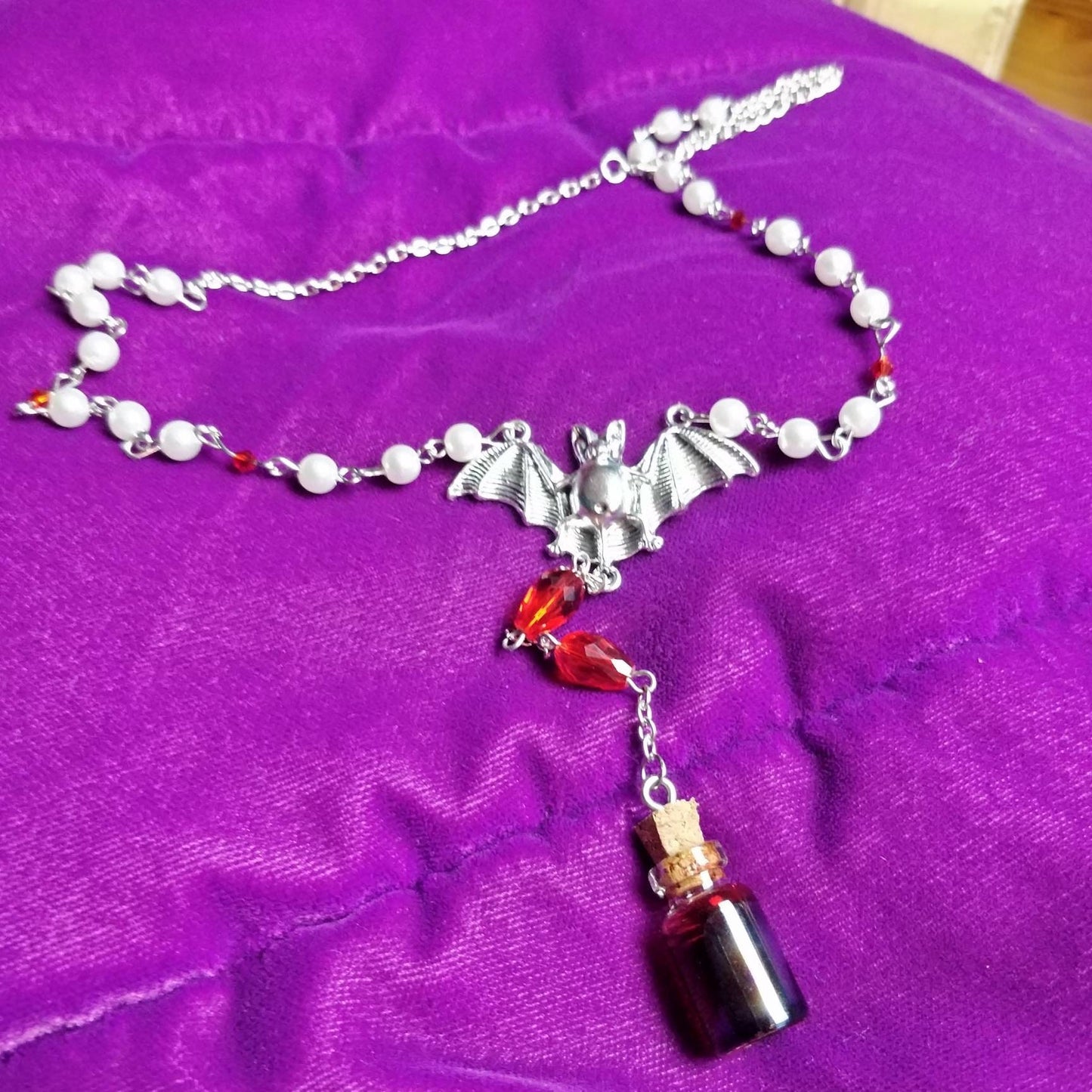 Vamp Rosary with Faux Blood vial