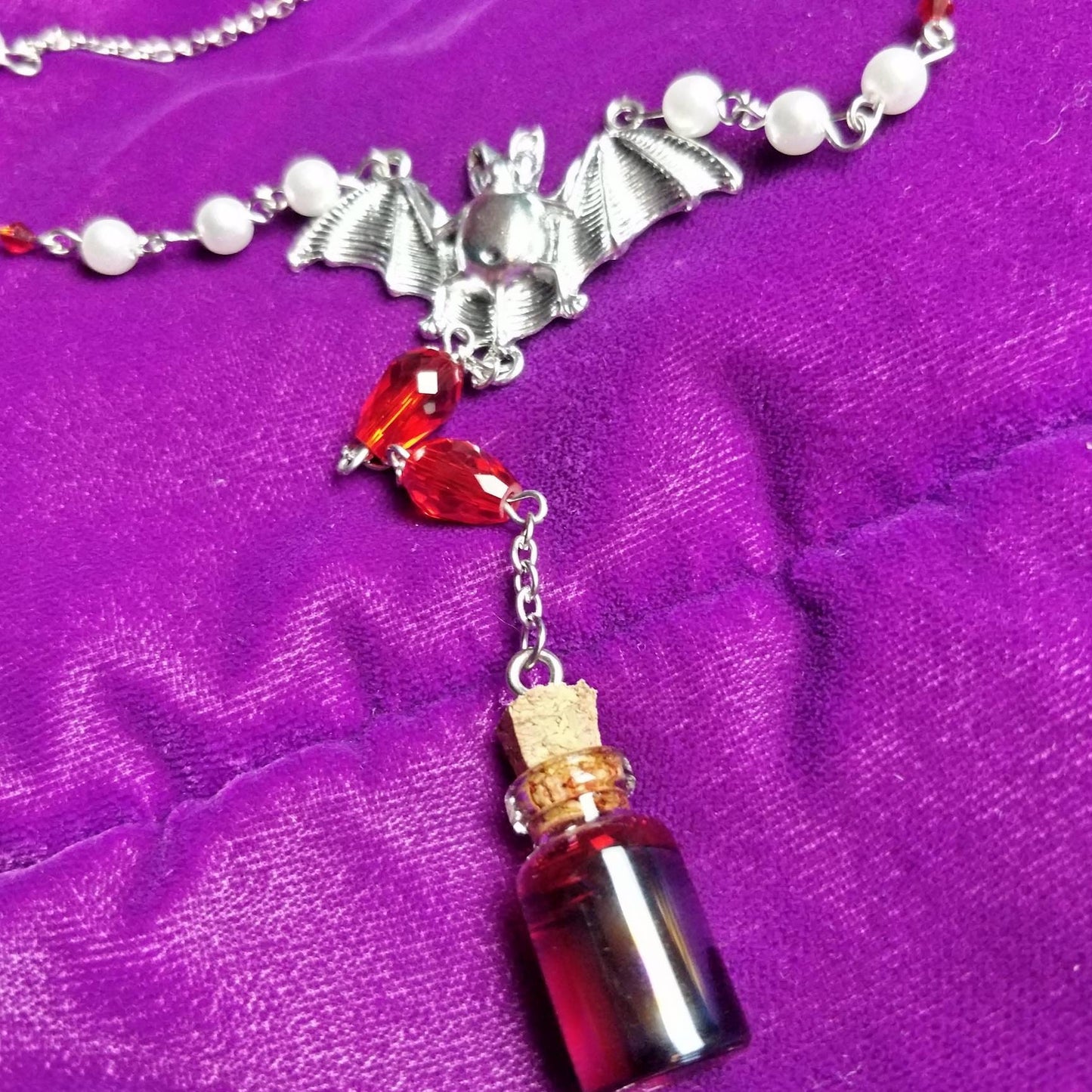 Vamp Rosary with Faux Blood vial
