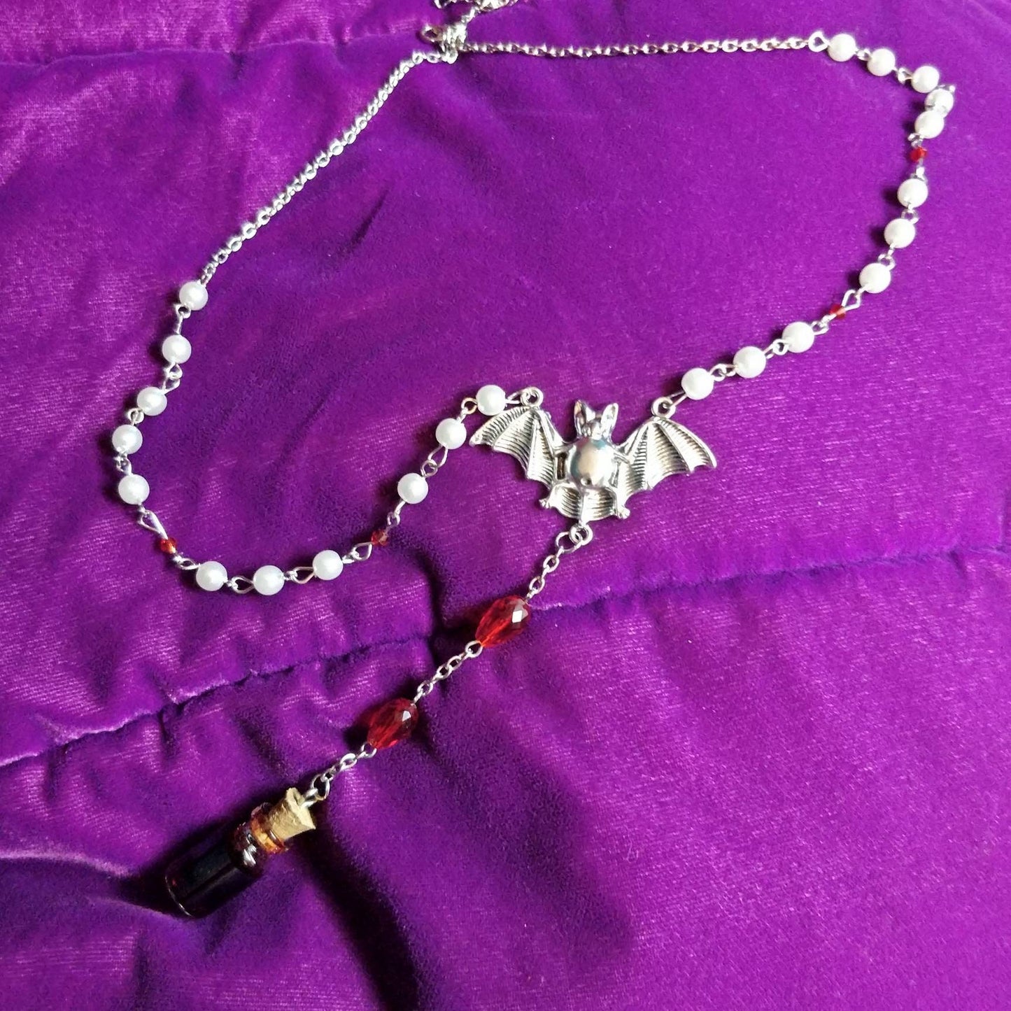 Vamp Rosary with Faux Blood vial