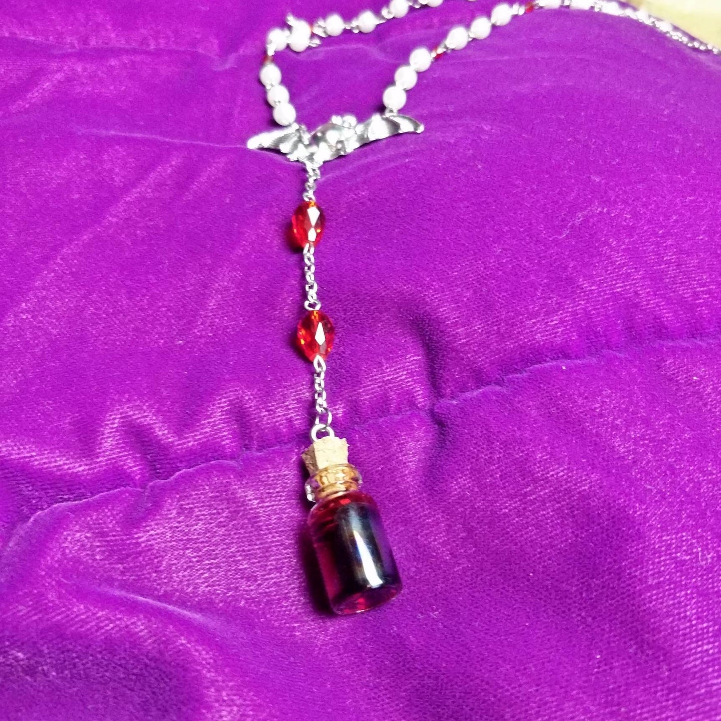Vamp Rosary with Faux Blood vial