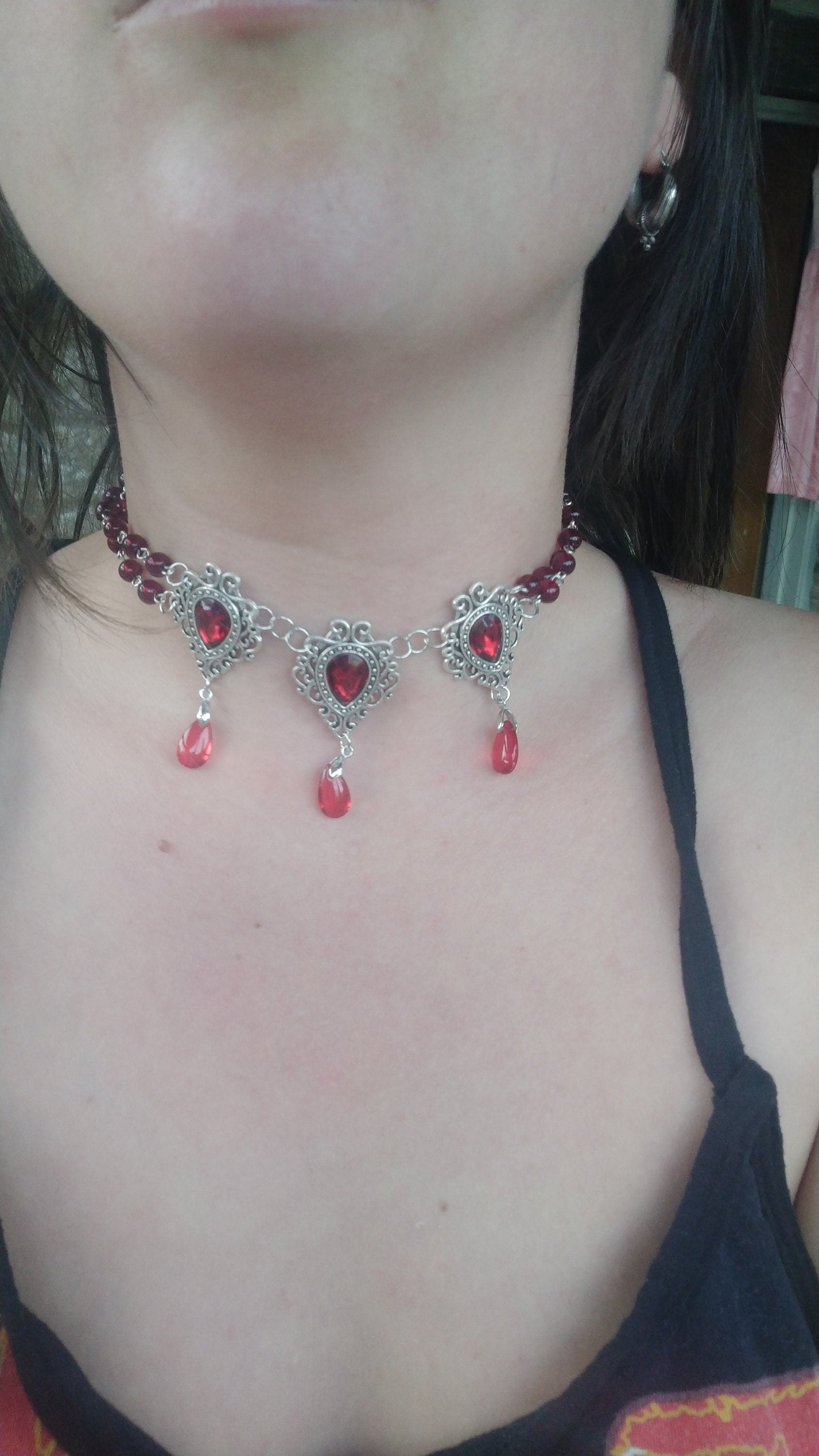 Vamp choker - blood red
