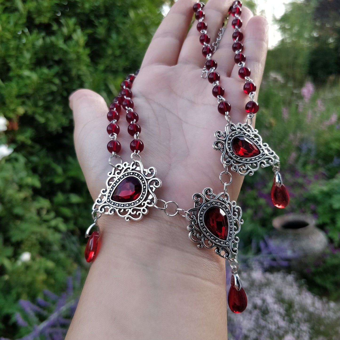 Vamp choker - blood red