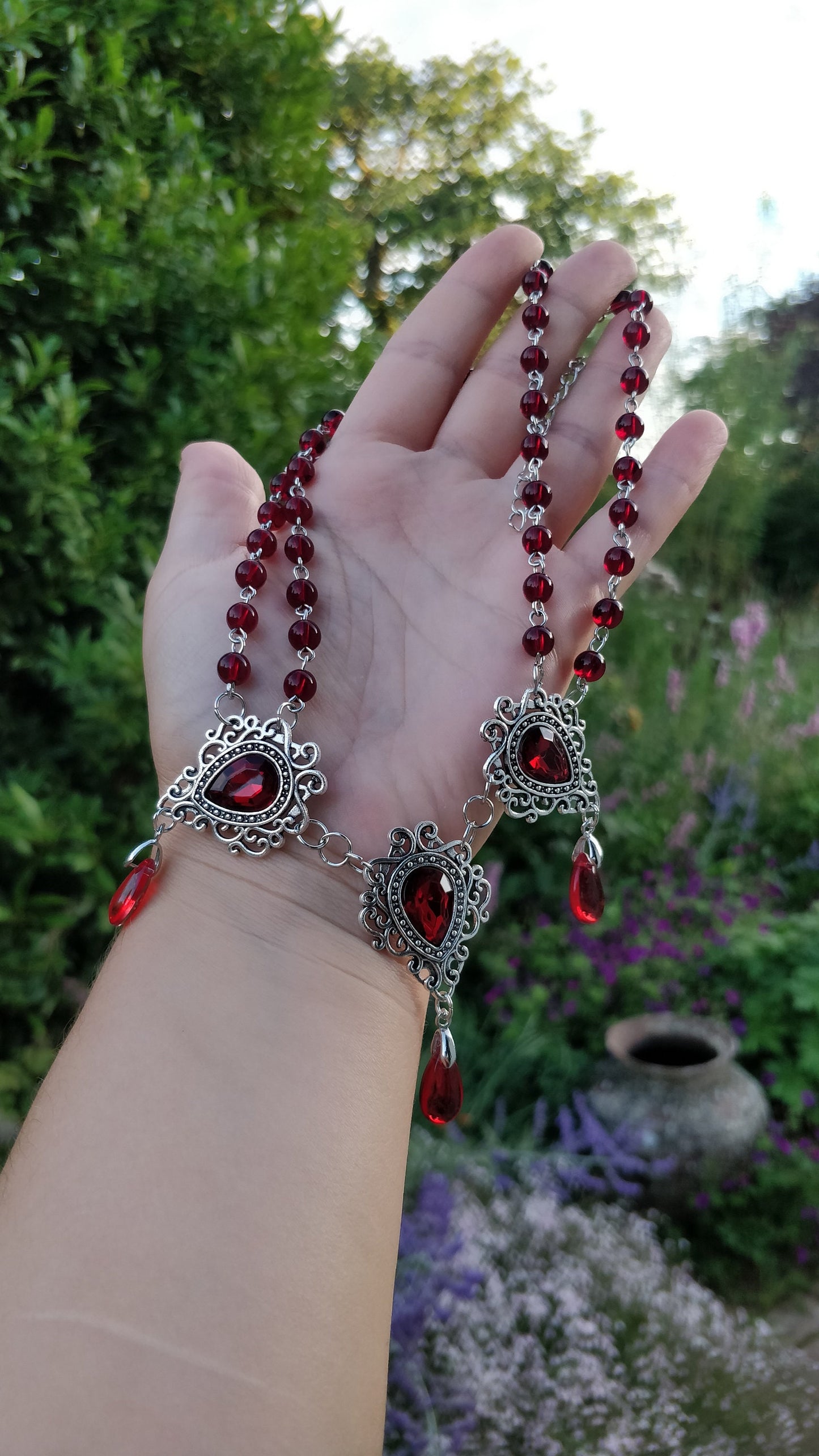 Vamp choker - blood red