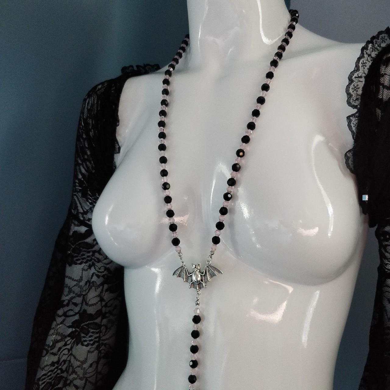 Vampire Rosary Pink and Black
