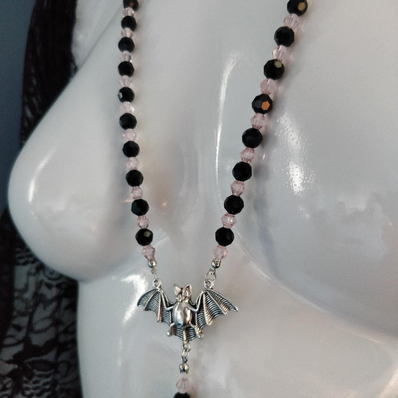 Vampire Rosary Pink and Black