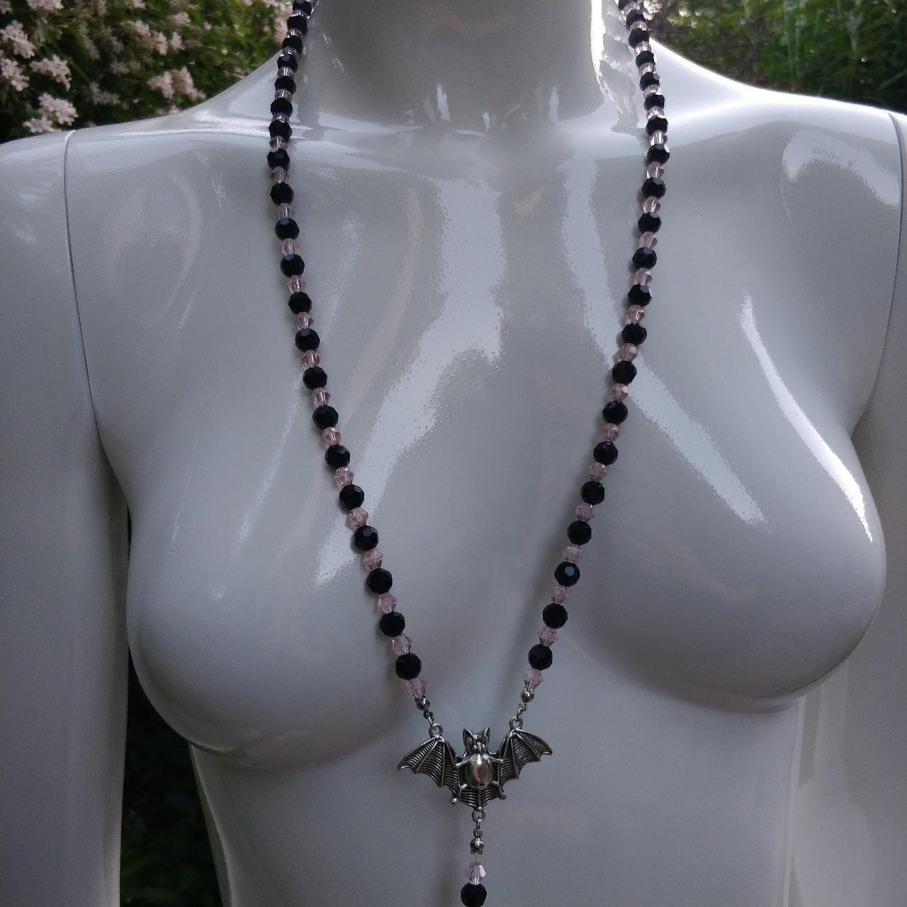 Vampire Rosary Pink and Black