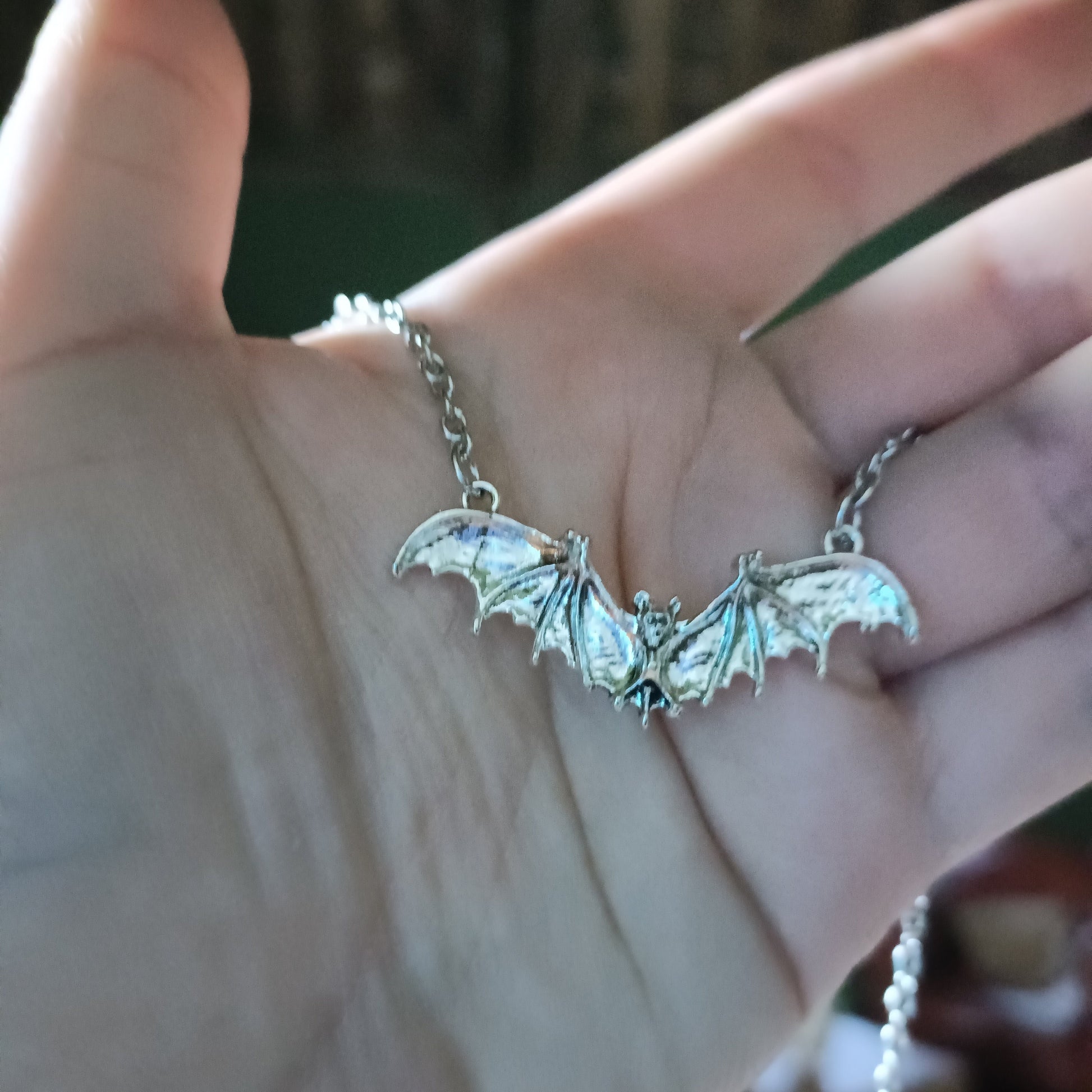 Vampire bat necklace