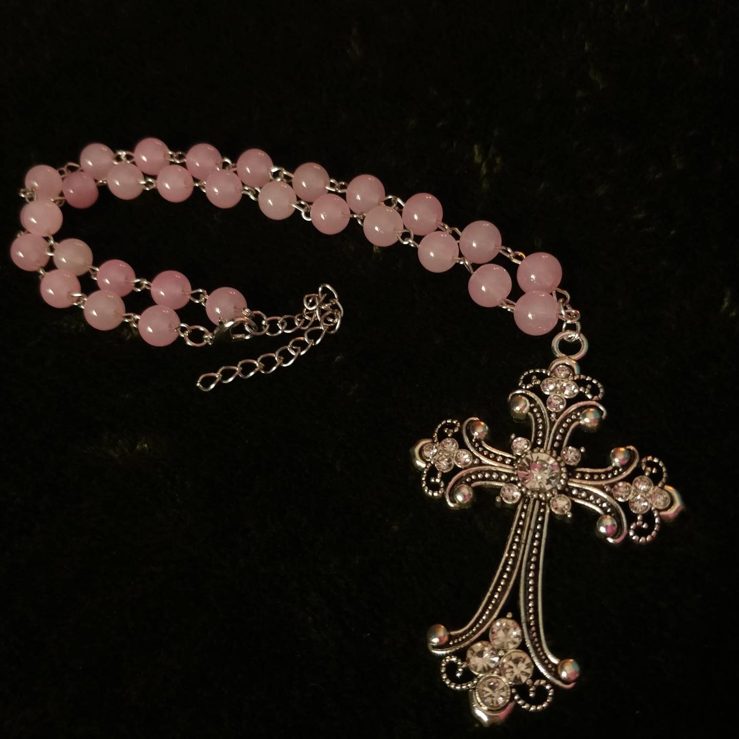 Vampire's Kiss Rosary- pink rosary