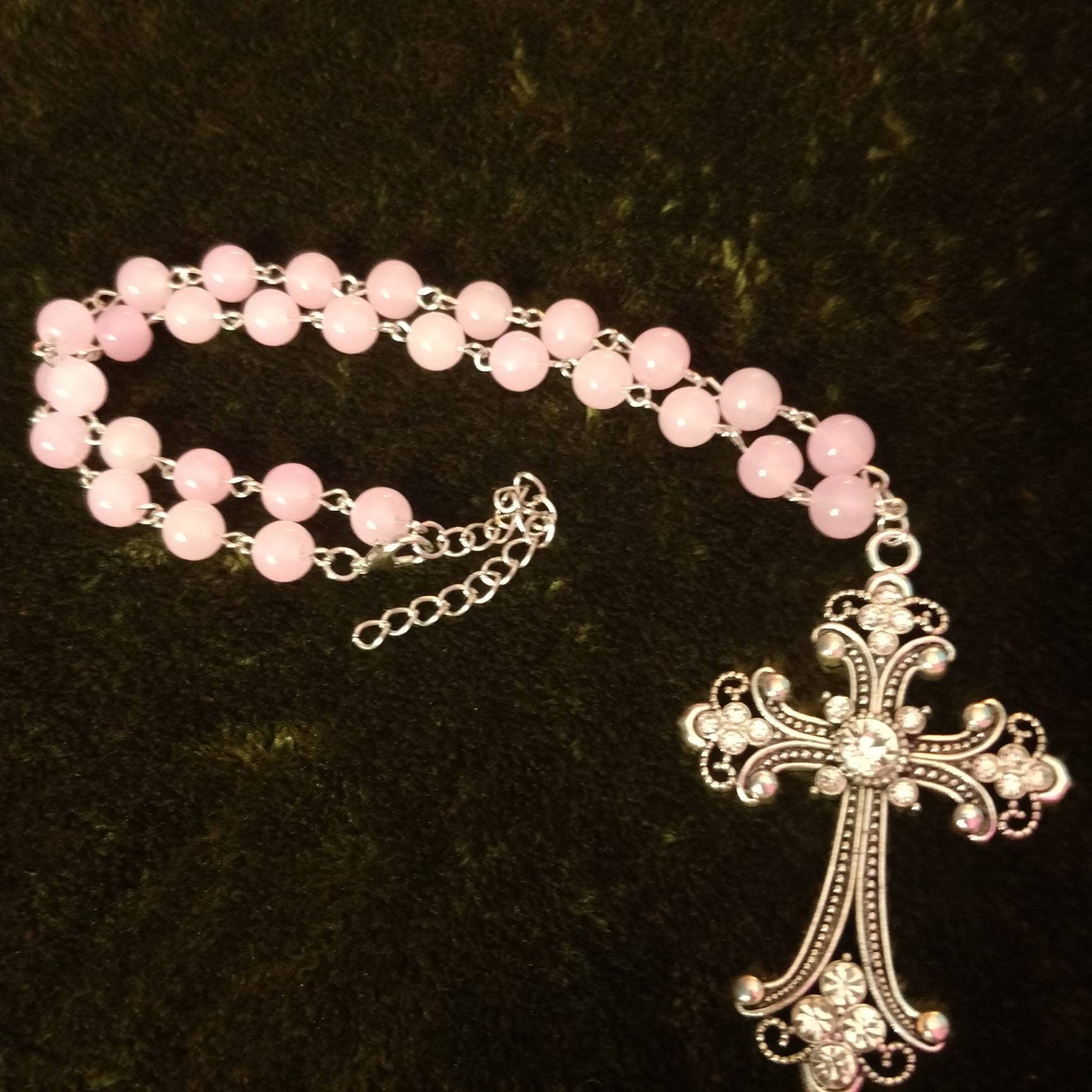 Vampire's Kiss Rosary- pink rosary