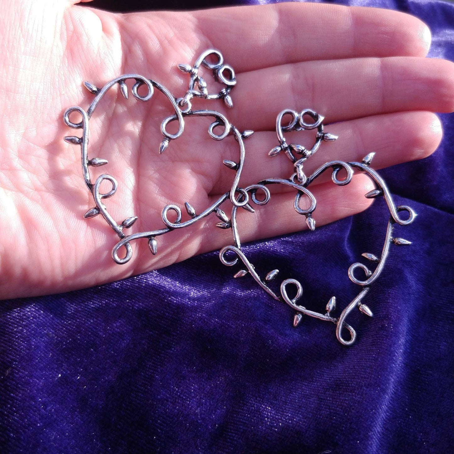 Whimsigoth Heart Earrings
