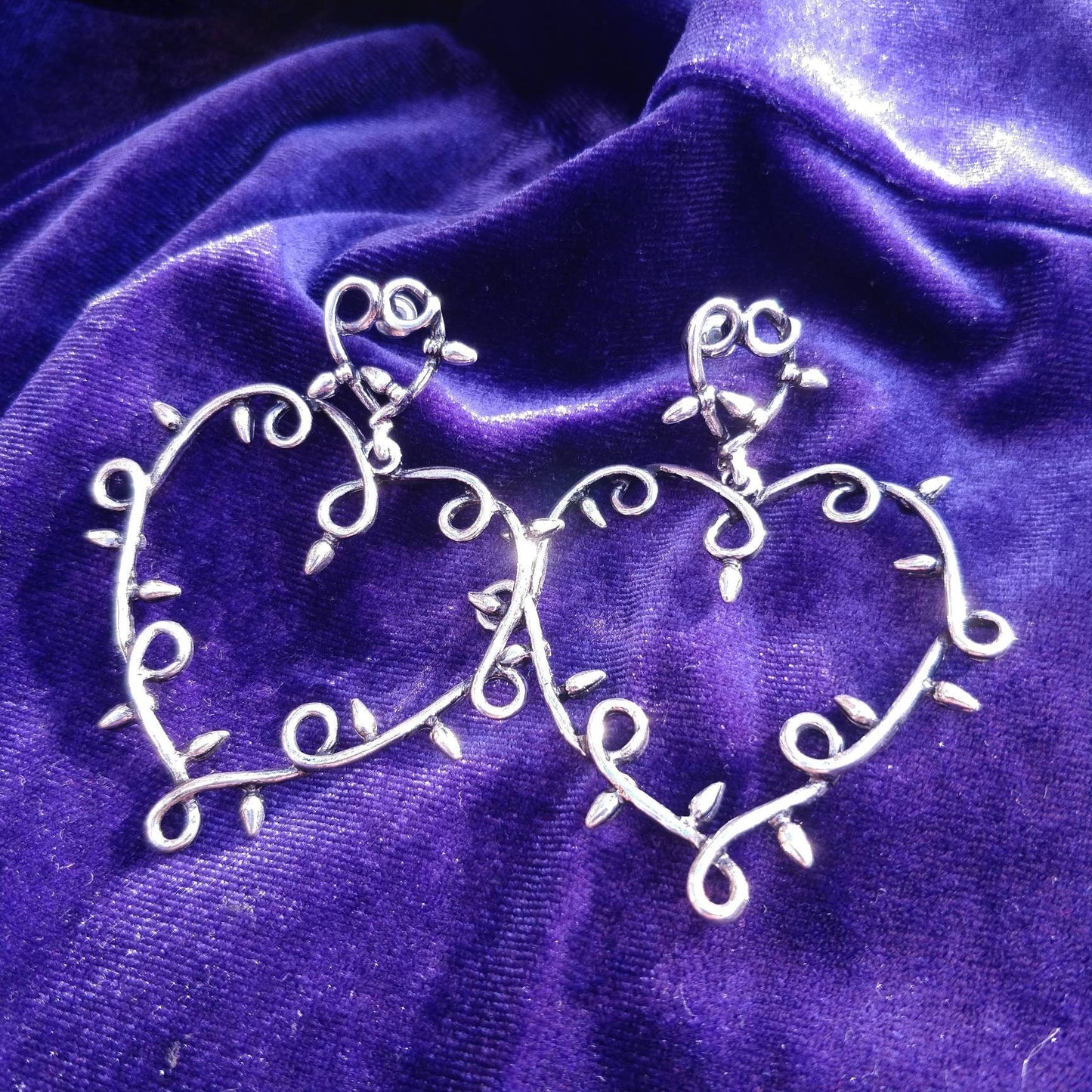 Whimsigoth Heart Earrings