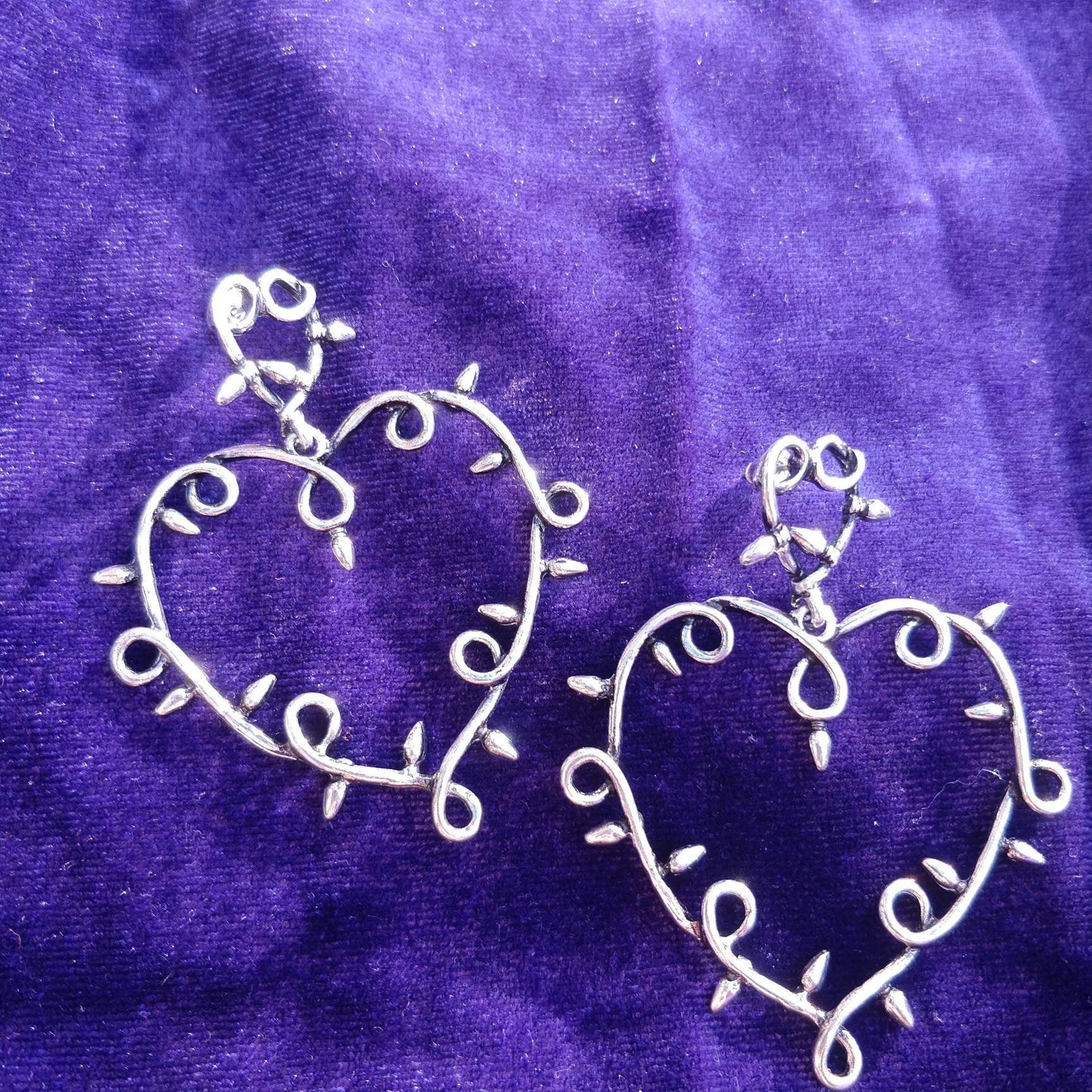 Whimsigoth Heart Earrings