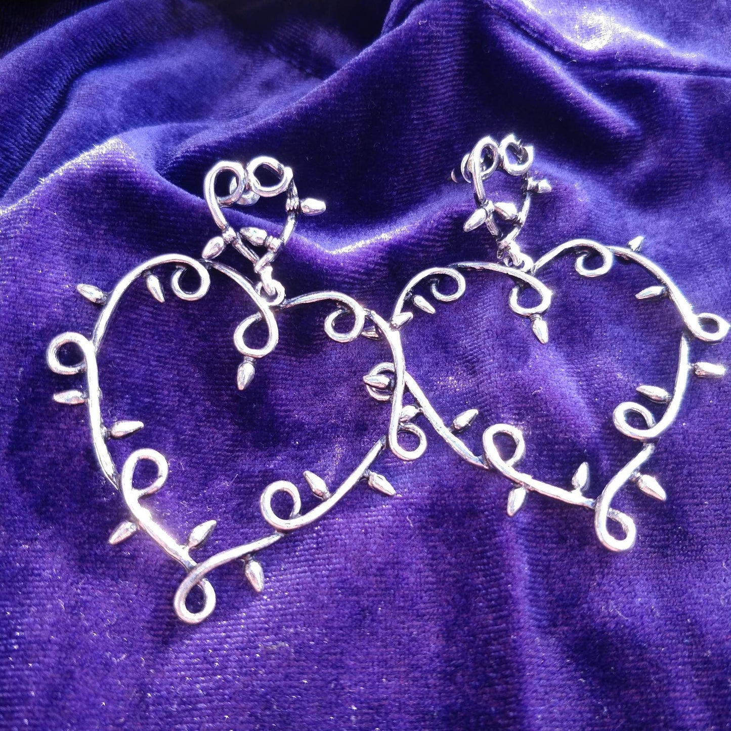 Whimsigoth Heart Earrings