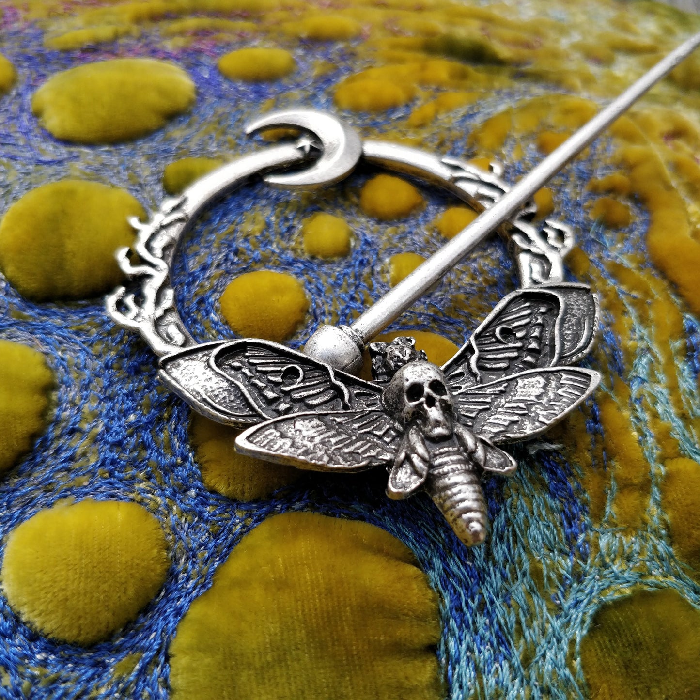 Whimsigoth Lunar Moth Hair Pin/ bun holder