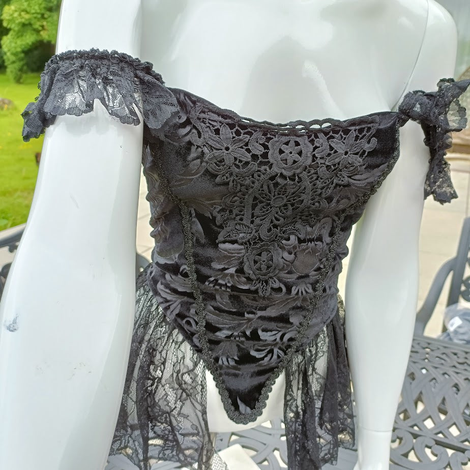 Vampire Renaissance Velvet Off Shoulder Top