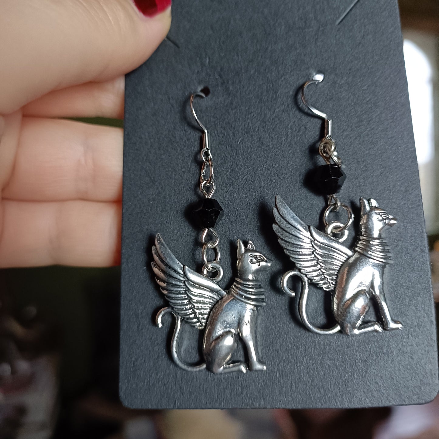 Egyptian Cat Goddess Earrings Bastet