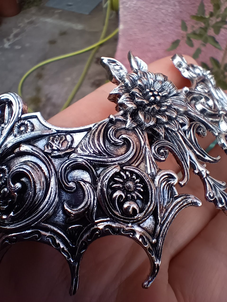 sunflower and roses bat hair clip