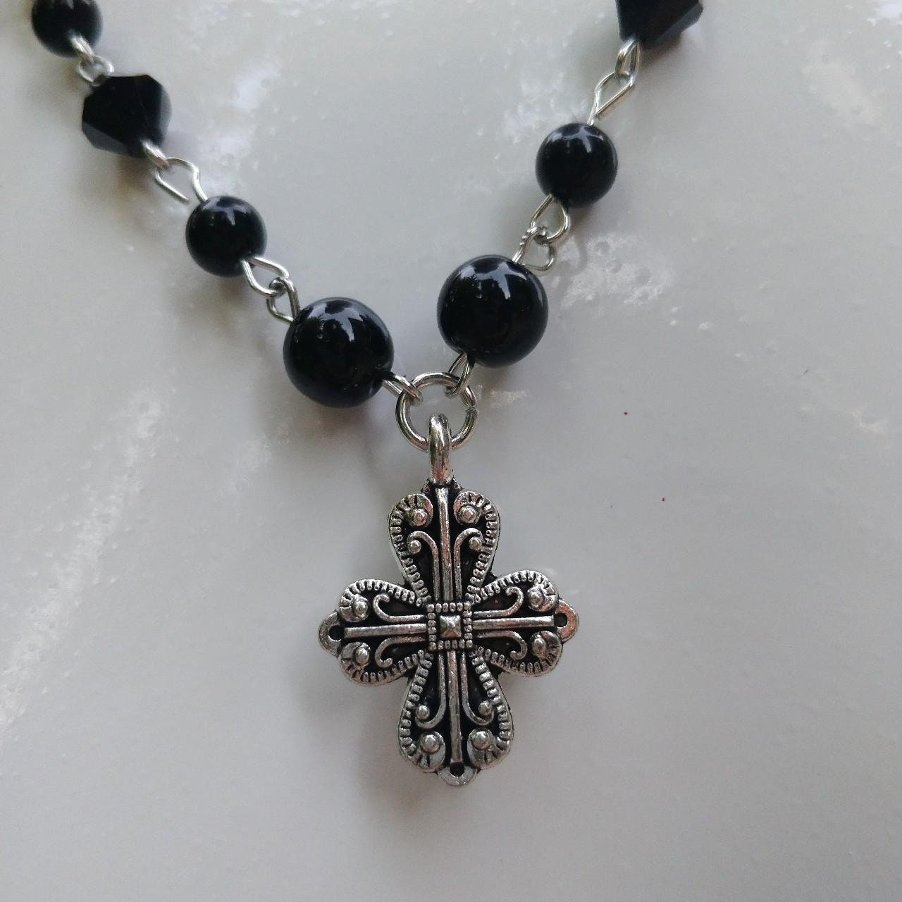 Chunky Beaded Crucifix