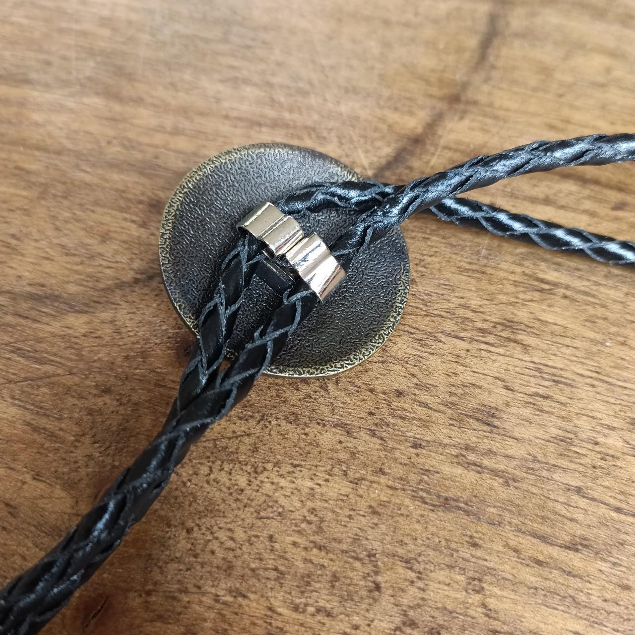 Country and Western Traditional Floral Bolo Tie - Round
