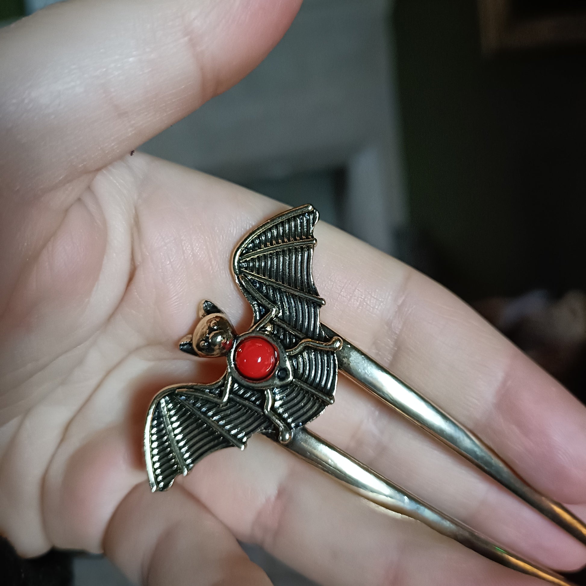 Bat Hair Stick- Retro Gothic