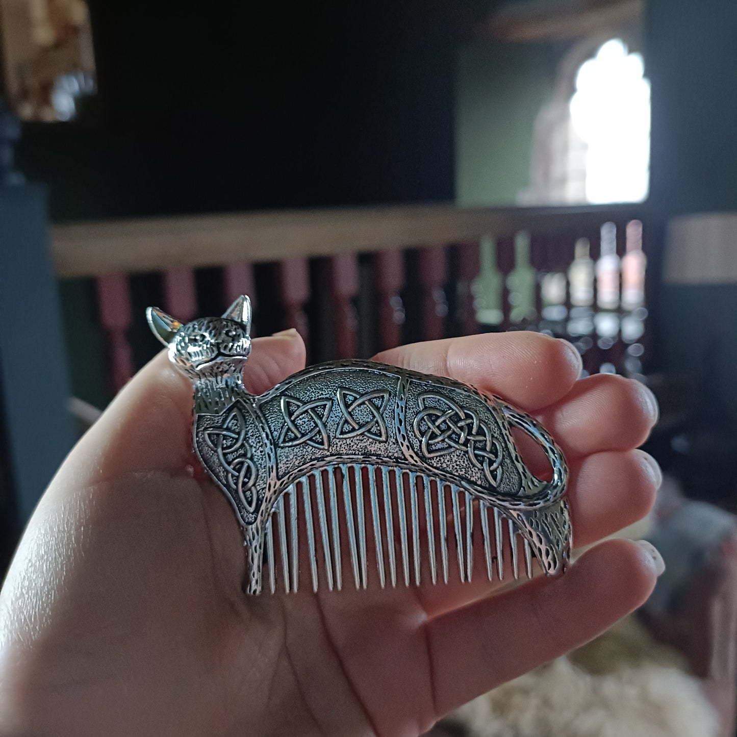 Medieval Cat Decorative Hair Comb