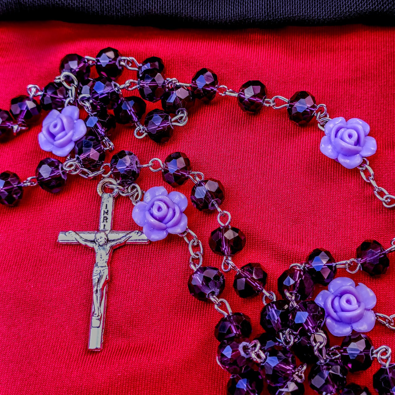 Purple Roses Rosary