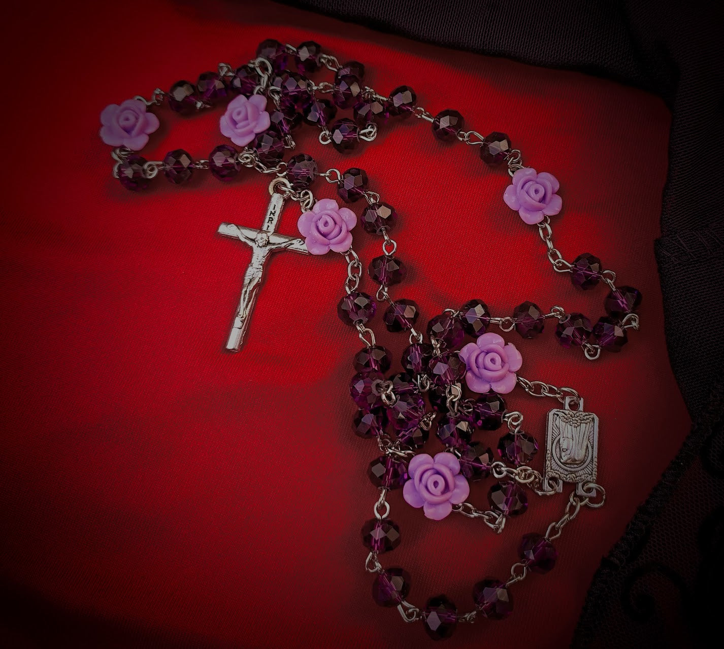 Purple Roses Rosary