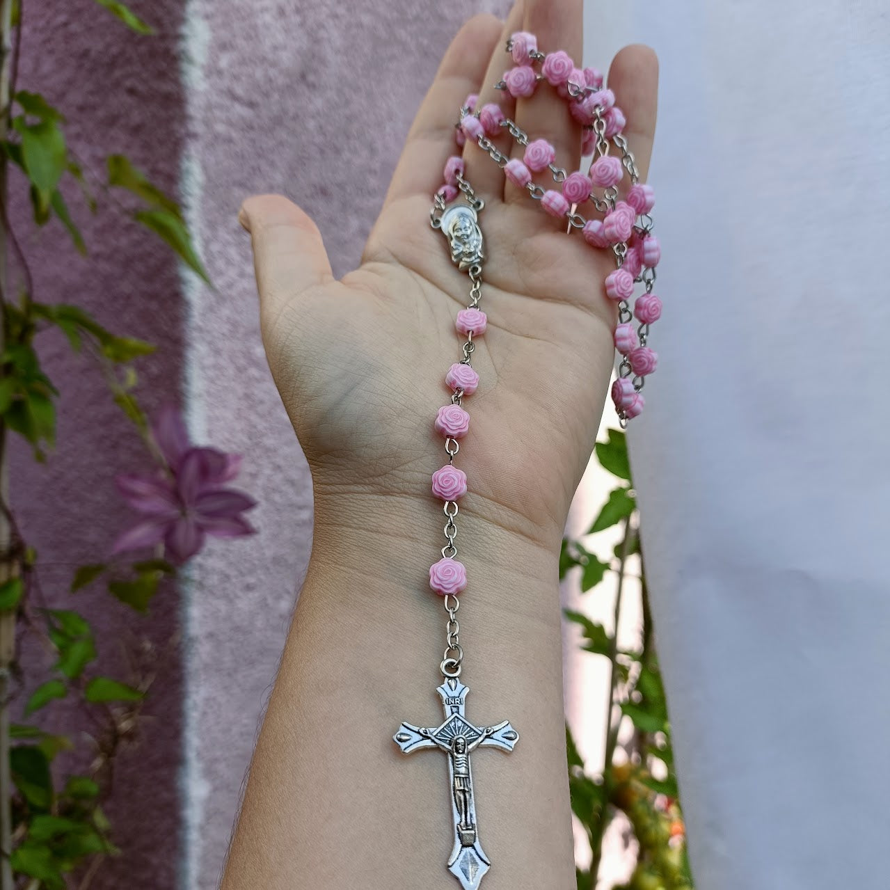 Pink Roses Ladies Rosary