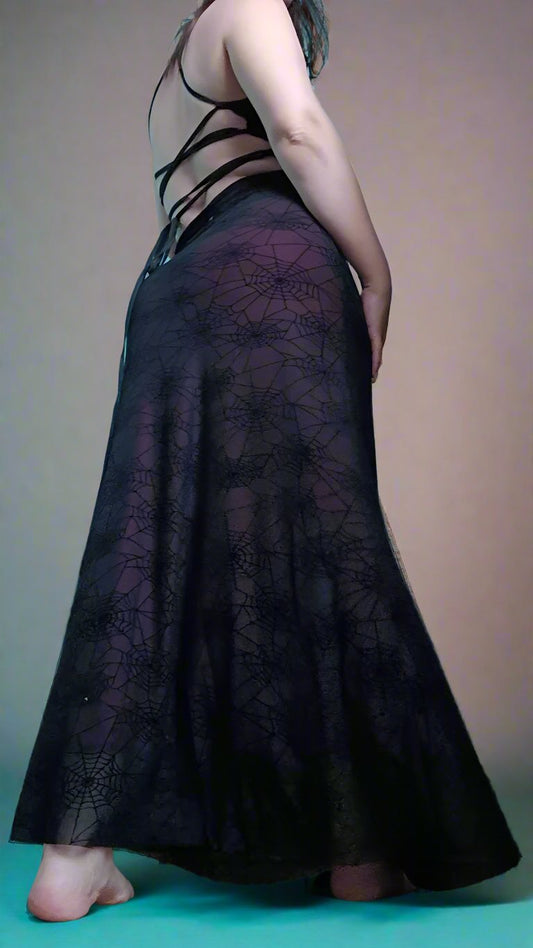 Goth Dress Burgundy Cobweb Vamp Queen Princess Poison 666