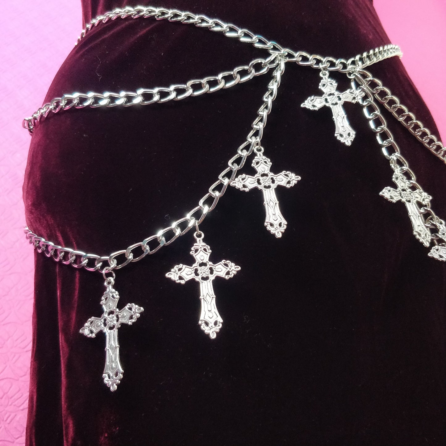 cross belt triple chain
