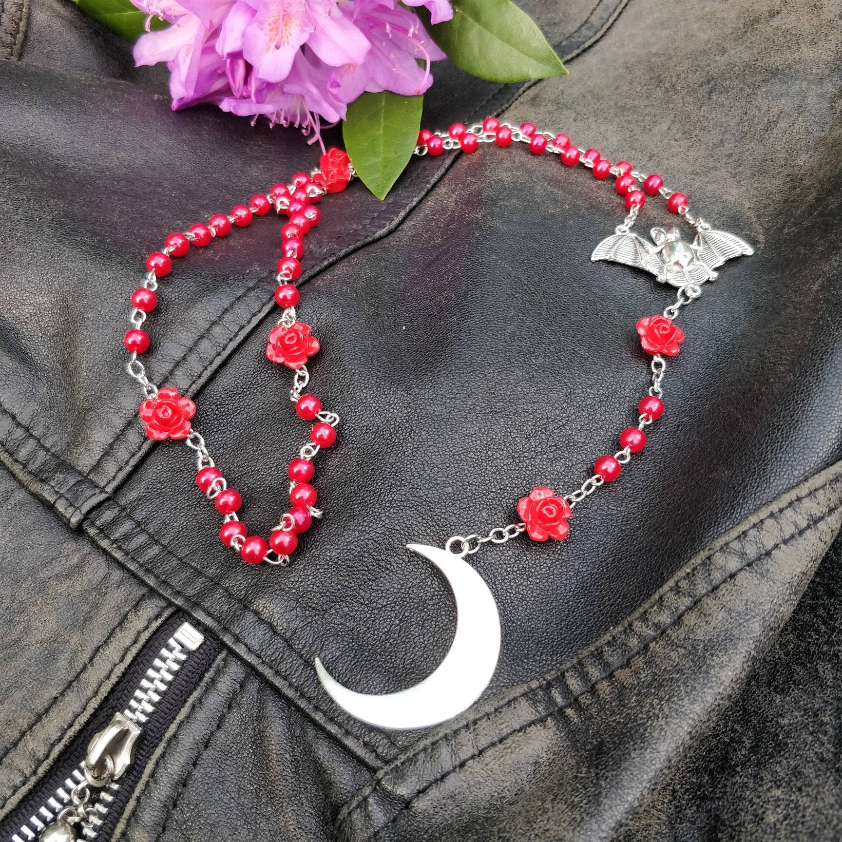 Goth Rosary - "Night Bloom"