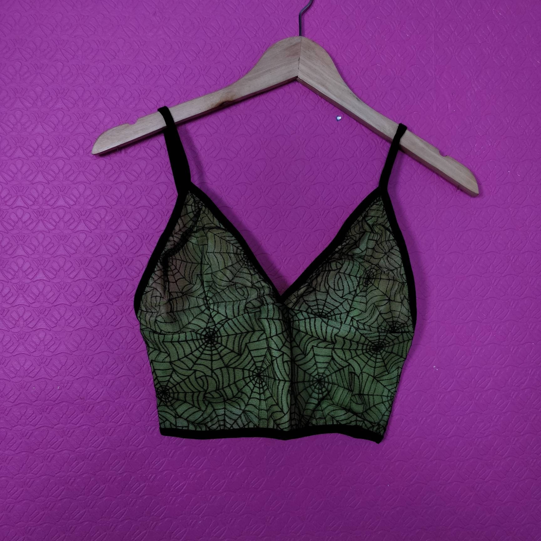 Goth Crop Top // neon// rave industrial retro 90s y2k raver Halloween party spiderweb cobweb lace