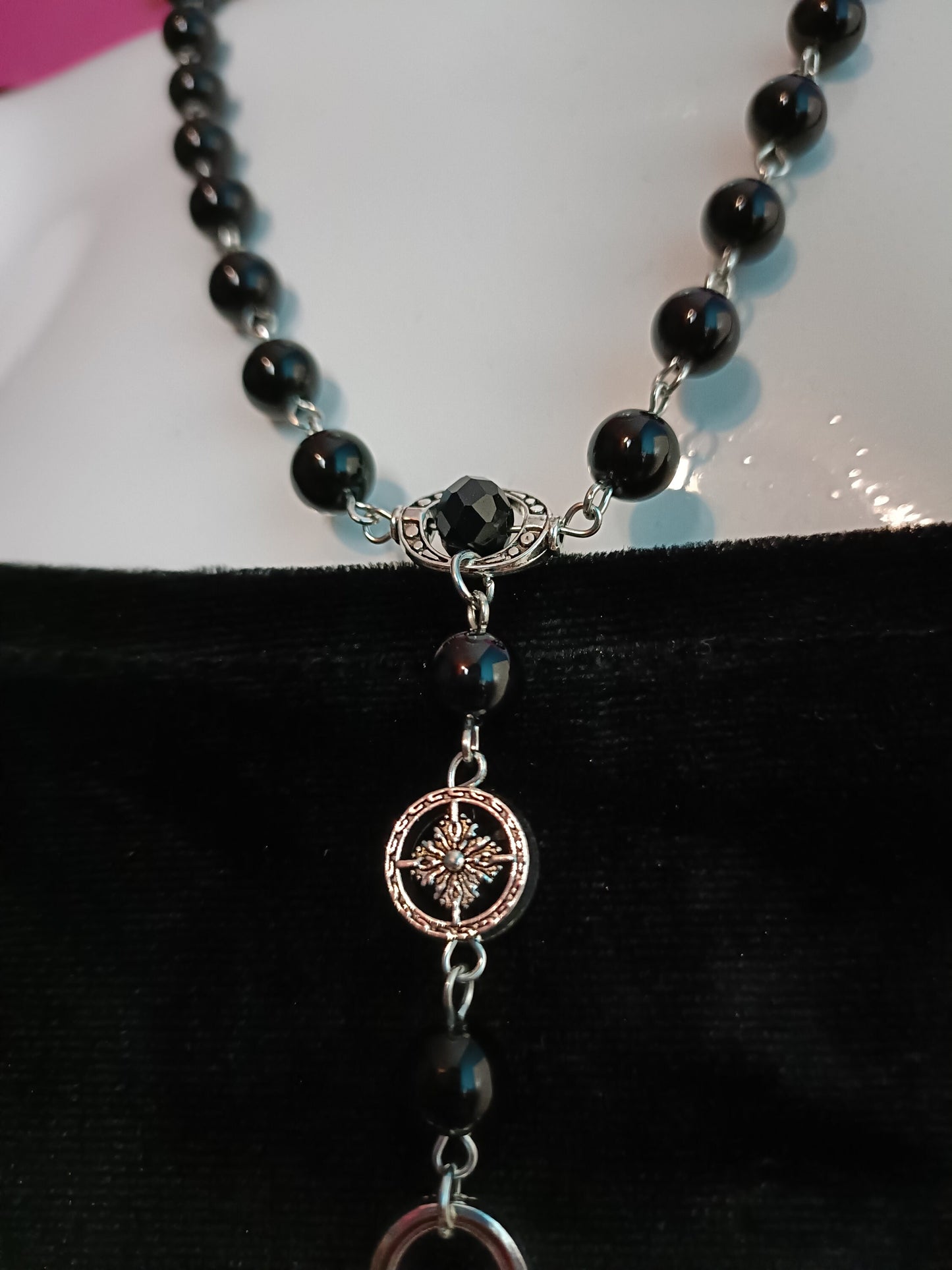 Elegant Bat Crucifix Rosary