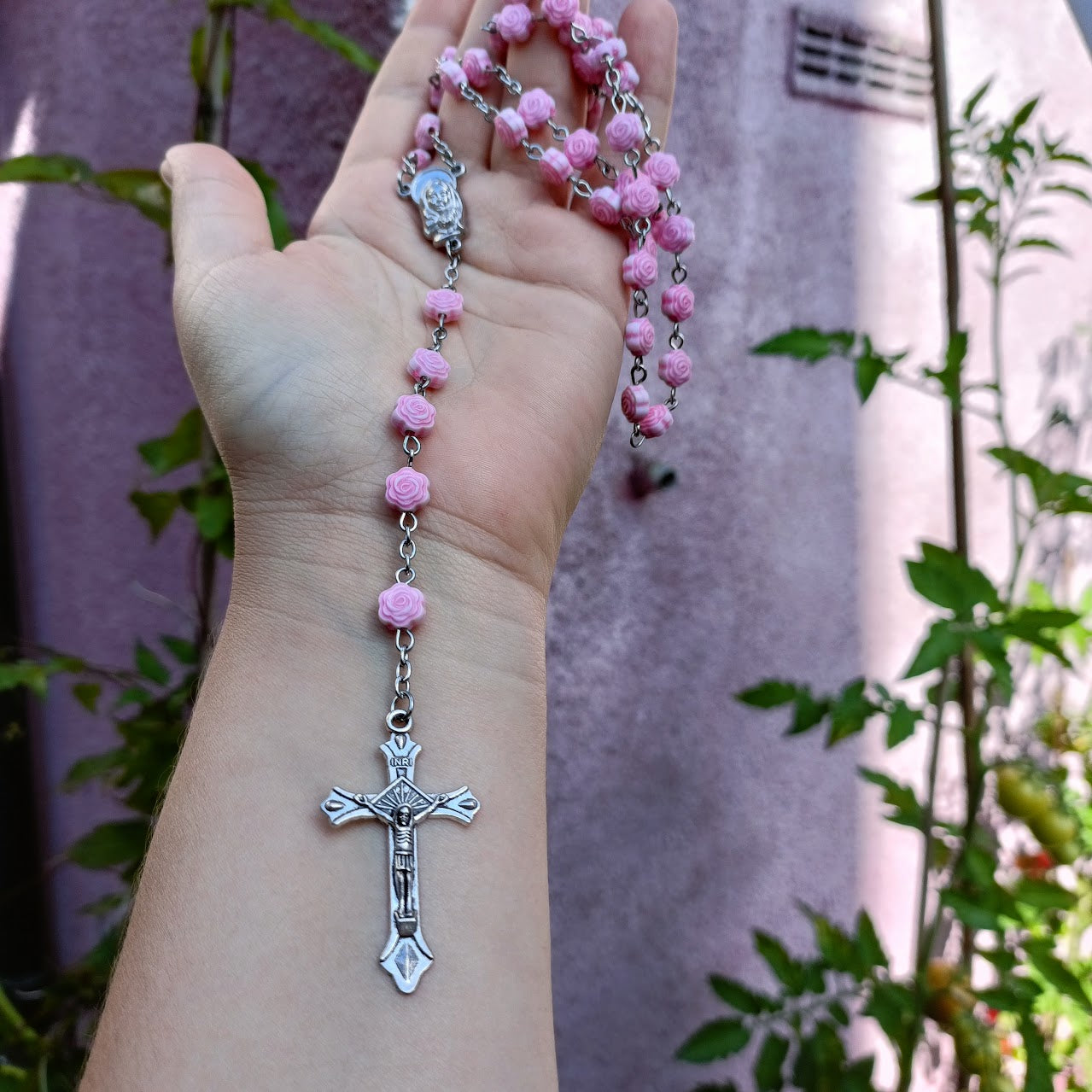 Pink Roses Ladies Rosary