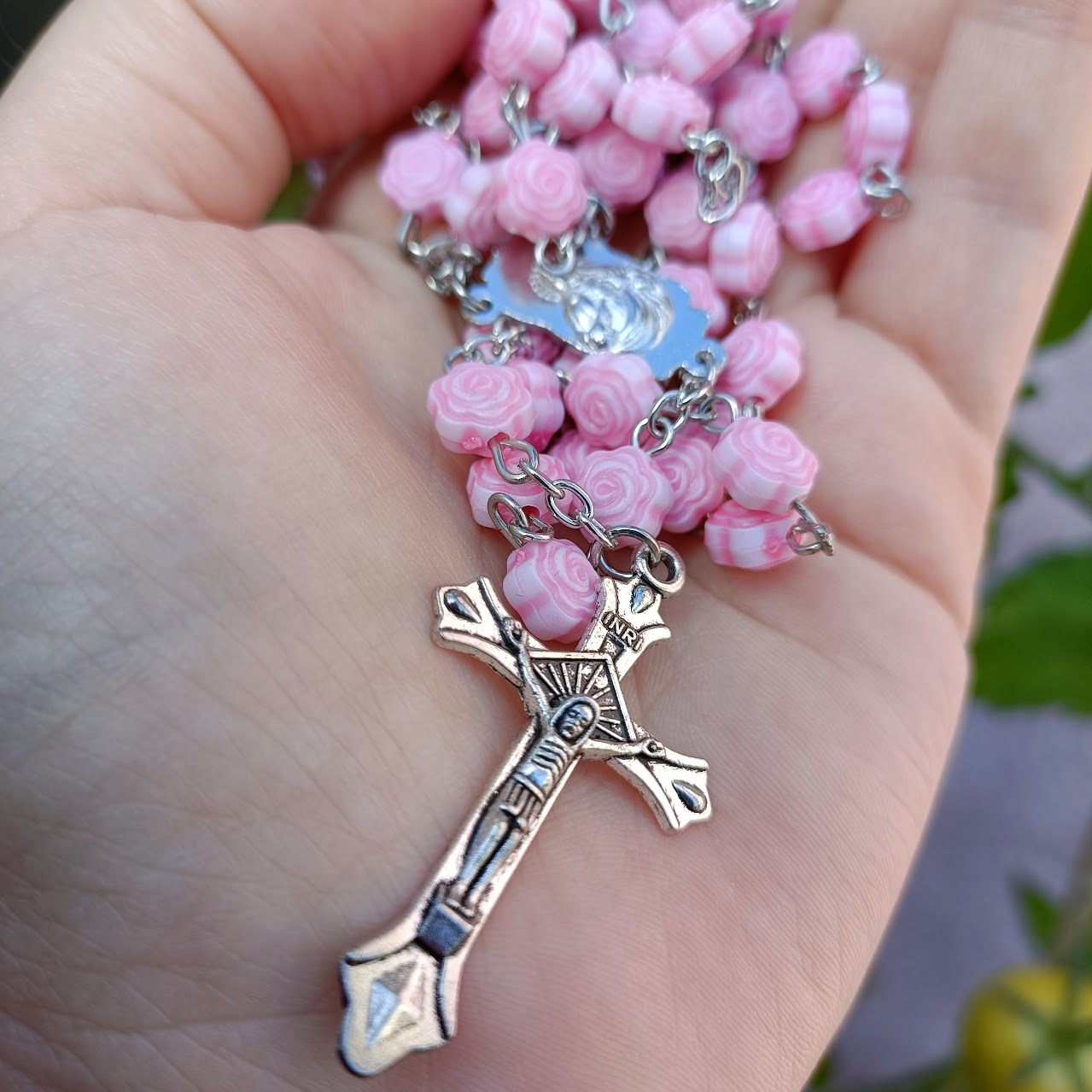 Pink Roses Ladies Rosary