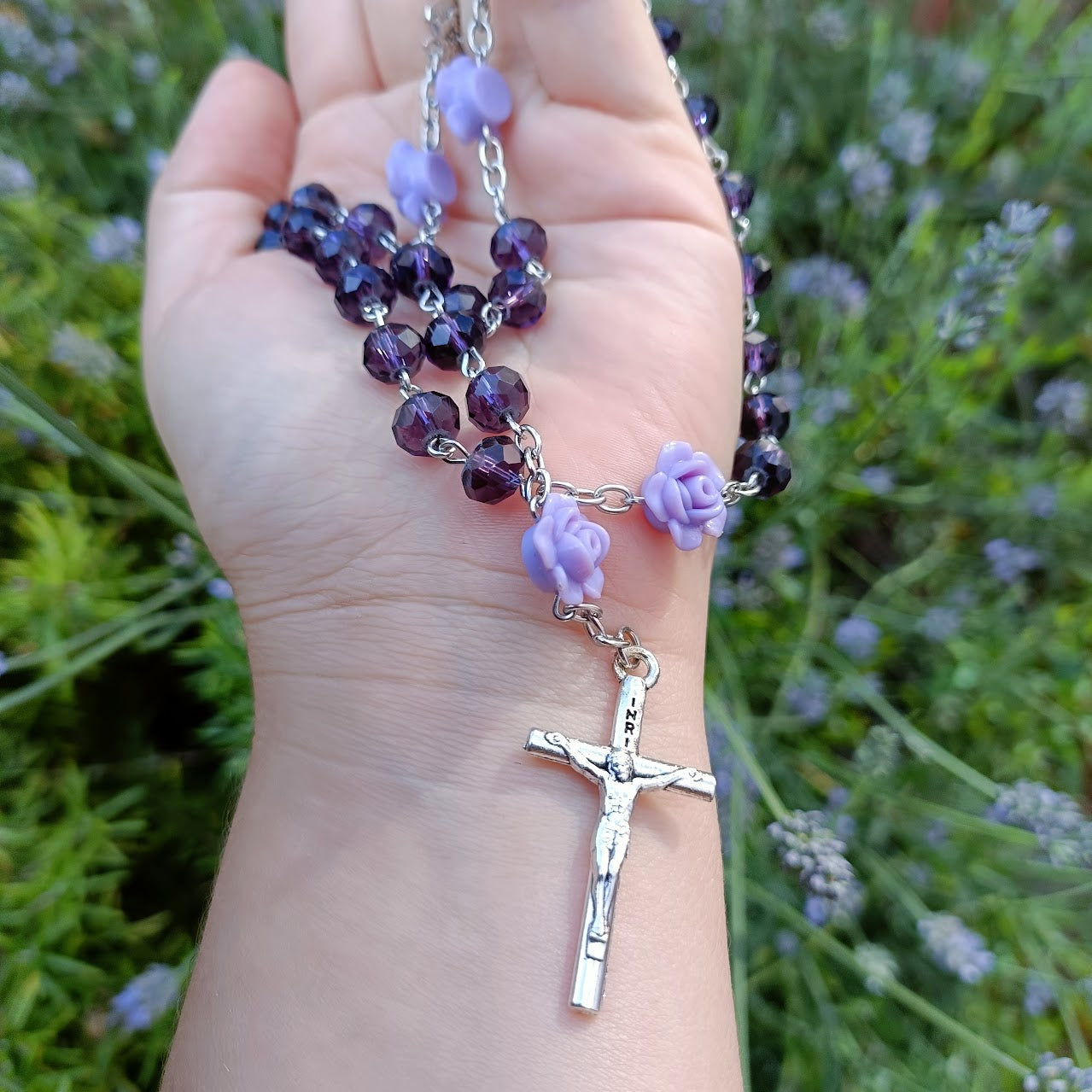 Purple Roses Rosary