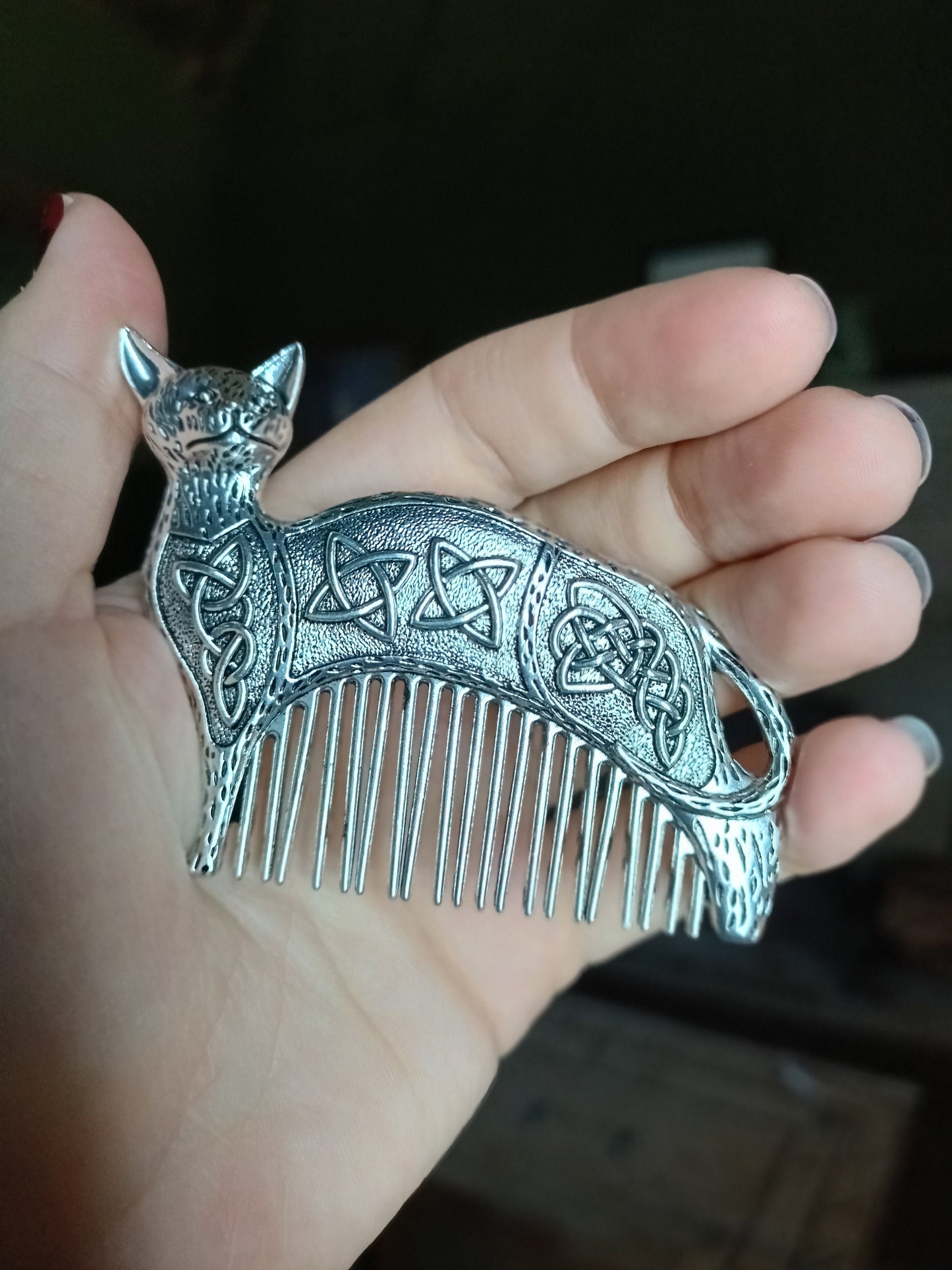 Medieval Cat Decorative Hair Comb