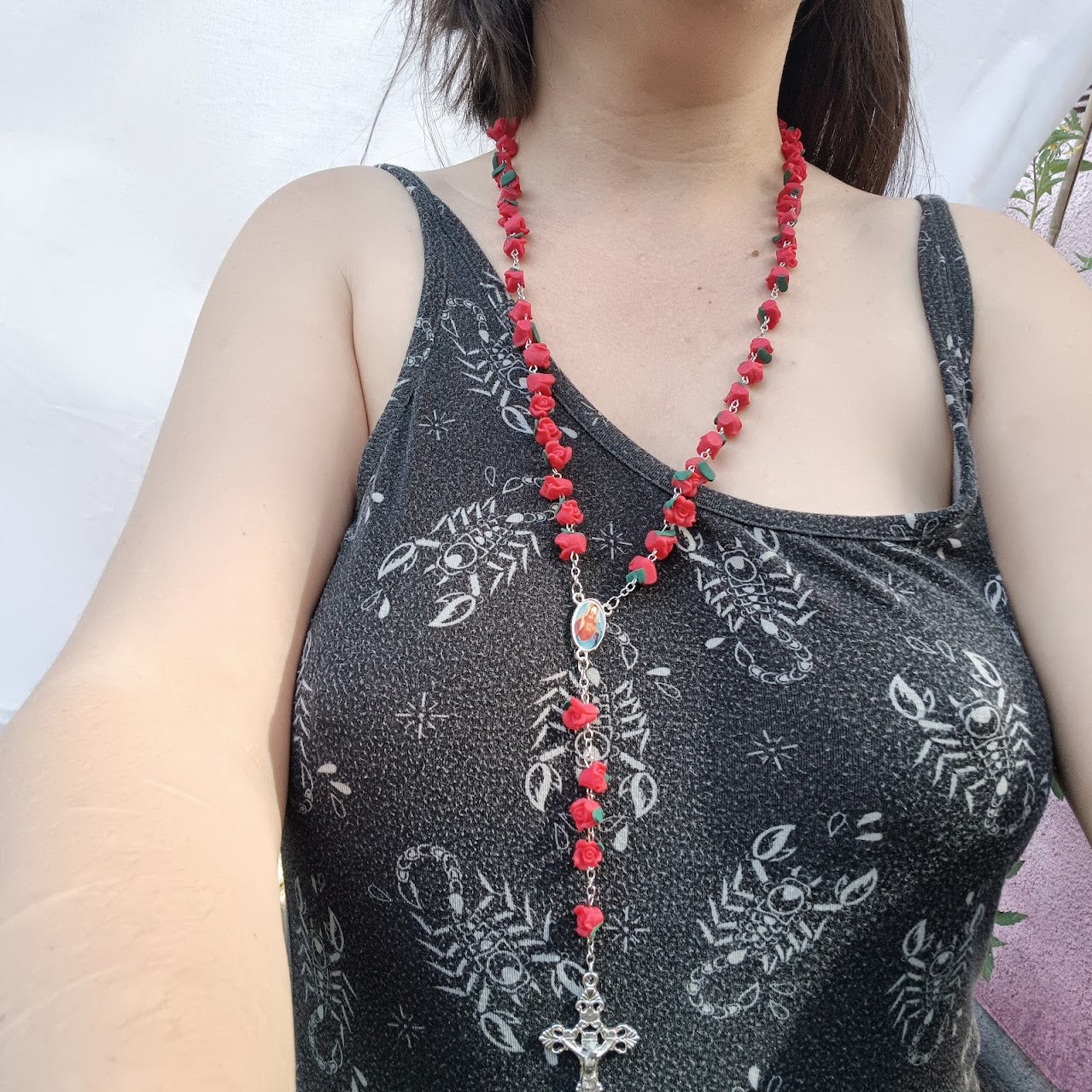 Red Rose Rosary Virgin Mary PrincessPoison666